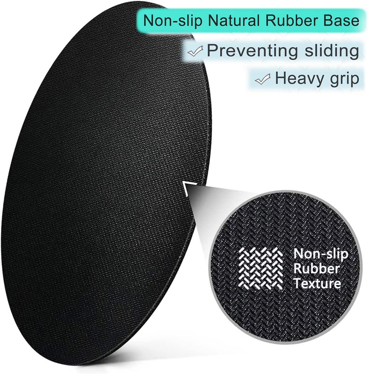 ITNRSIIET Round Mouse Pad with Stitched Edge Premium-Textured Waterproof Non-Slip Rubber Base Desktop Protection Mat Diameter 8.7 inches, Map
