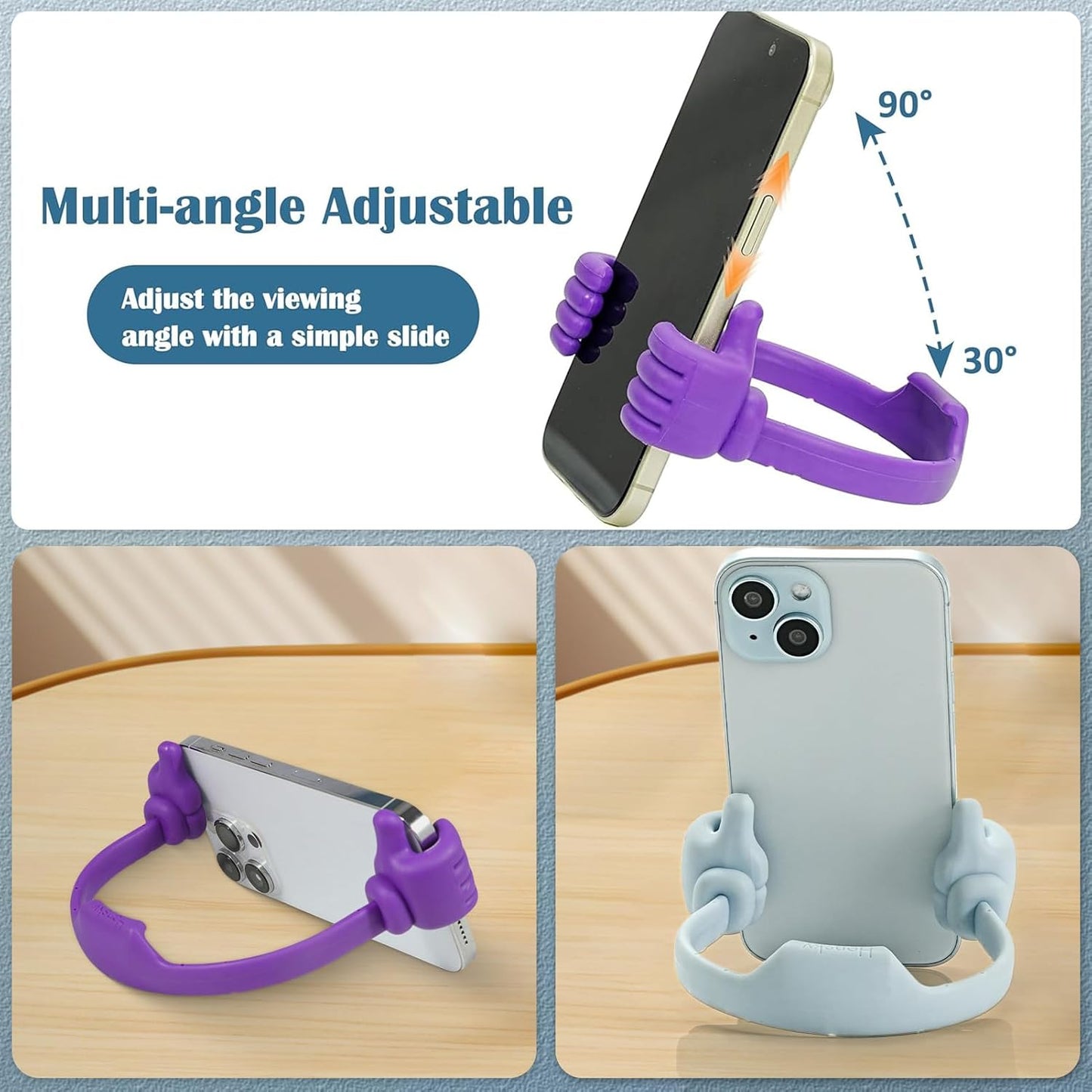 Honsky Thumbs up Cell Phone Stand,Stocking Stuffers Idea,Ok Stand Tablet Stand Cradle for Desk,Smartphone Cellphone Mobile Phone Tablets - Universal Adjustable Flexible - Dark Green