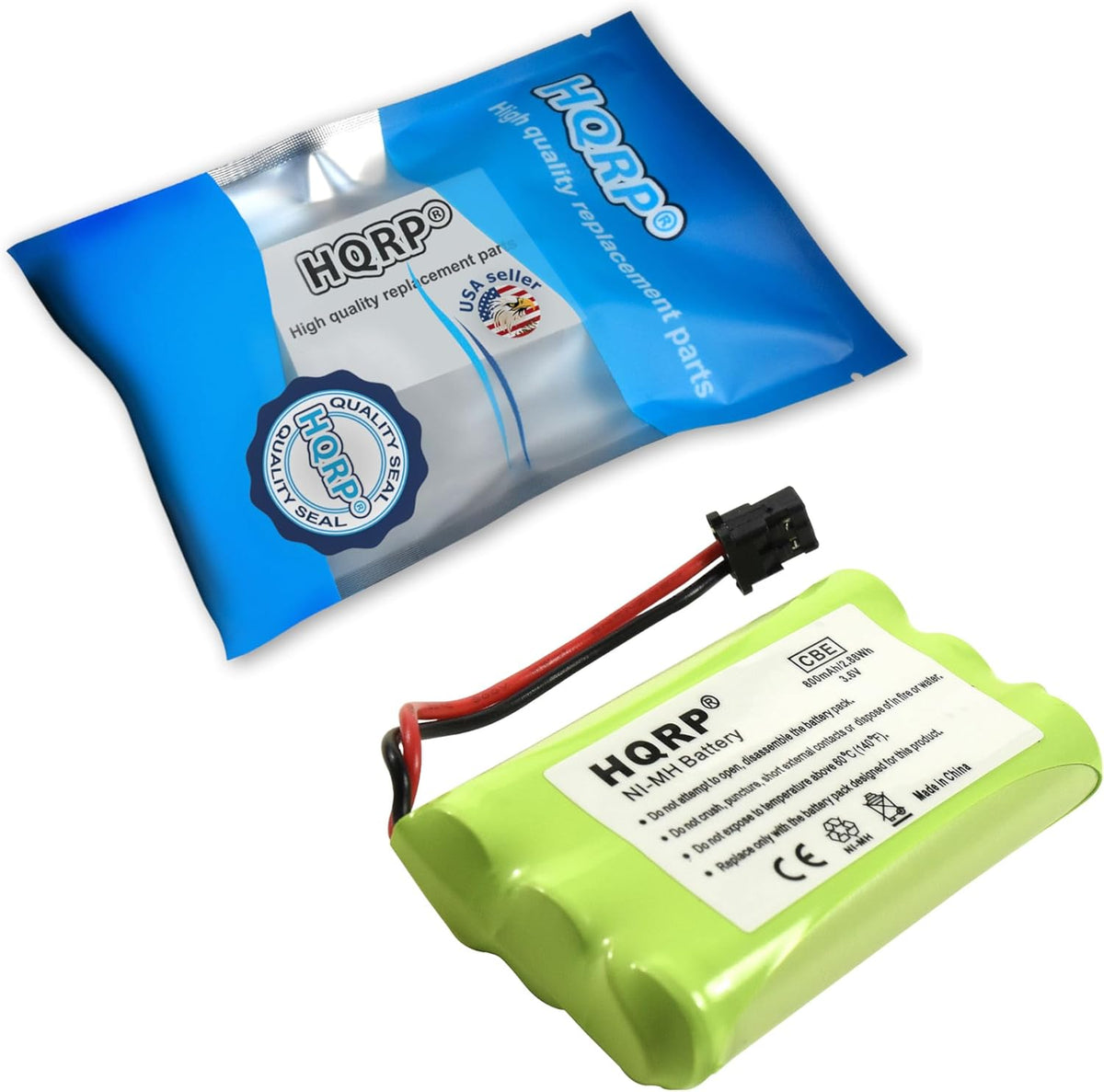 HQRP Cordless Phone Battery Compatible with Uniden PowerMax 5.8GHz 30878864022, Powermax 2.4 GHz, GE TL26402, GP 80AAALH3BMX, 80AAALH3BMZ Replacement