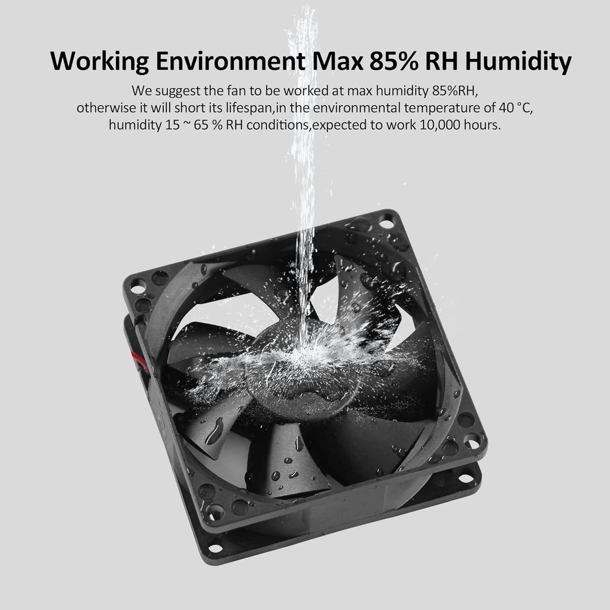 12V 120mmx25mm 4.72inch Small Dual Ball Bearing Window Fan IP44 Moisture-Proof PC Case Fans with Adjustable Speed Controller 3V-12V 1000-3000RPM for Compact Spaces