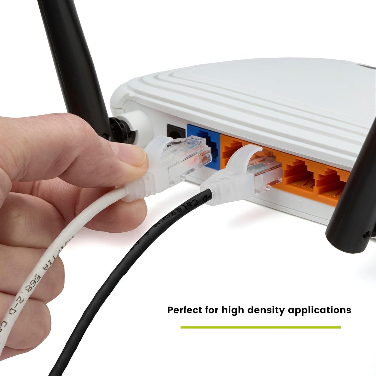 TRUECABLE Cat6 Component Rated Patch Cable, Unshielded (U/UTP), 14ft, Black, 28AWG Solid Copper, Snagless 10G High-Speed Ethernet Cable, PoE++ 4PPoE 100W, UL Listed, RoHS-3, 5 Pack