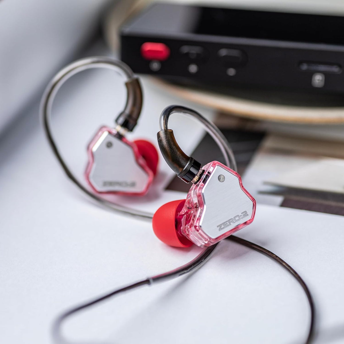 Linsoul 7Hz x Crinacle Zero:2 in Ear Monitor, Updated 10mm Dynamic Driver IEM, Wired Earbuds Earphones, Gaming Earbuds, with OFC IEM Cable for Musician (Pink)