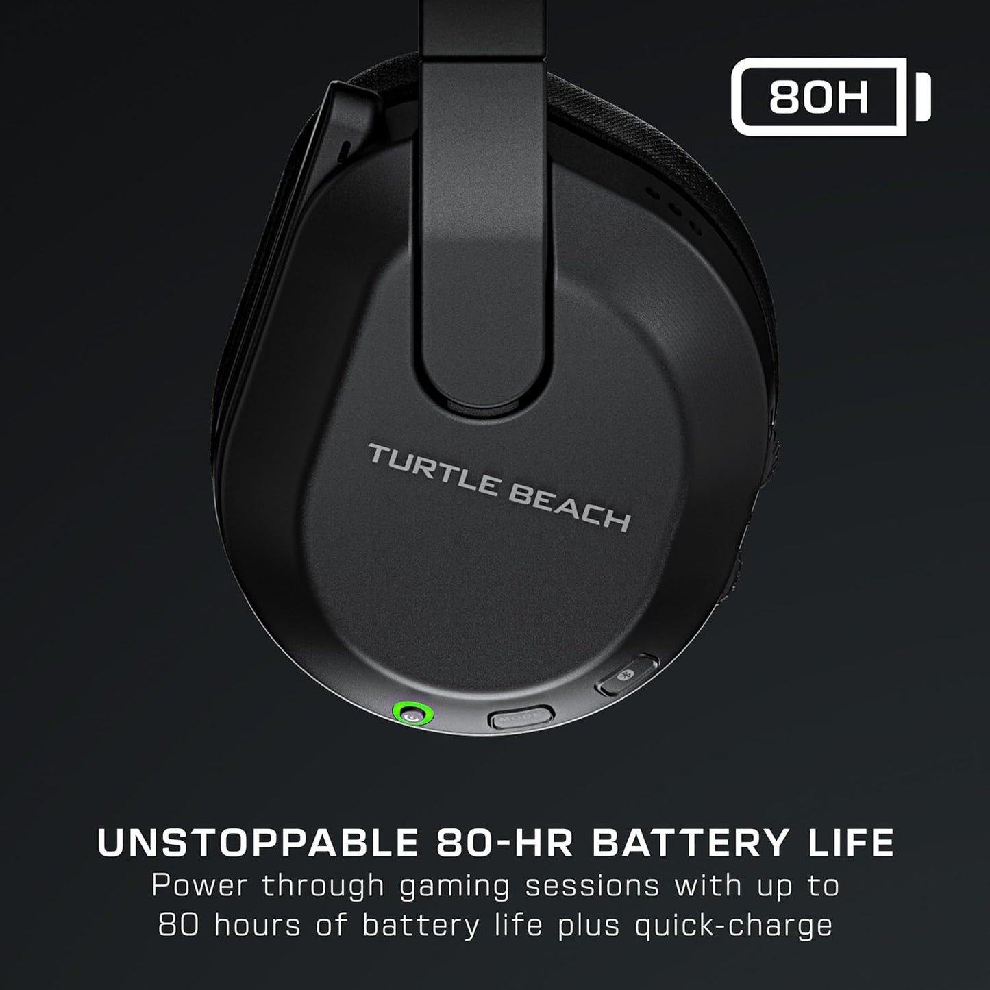 Turtle Beach Stealth 600 Wireless Multiplatform Amplified Gaming Headset for PC, PS5, PS4, & Mobile – Bluetooth, 80-Hr Battery, Noise-Cancelling Flip-to-Mute Mic, Waves 3D Audio –Black