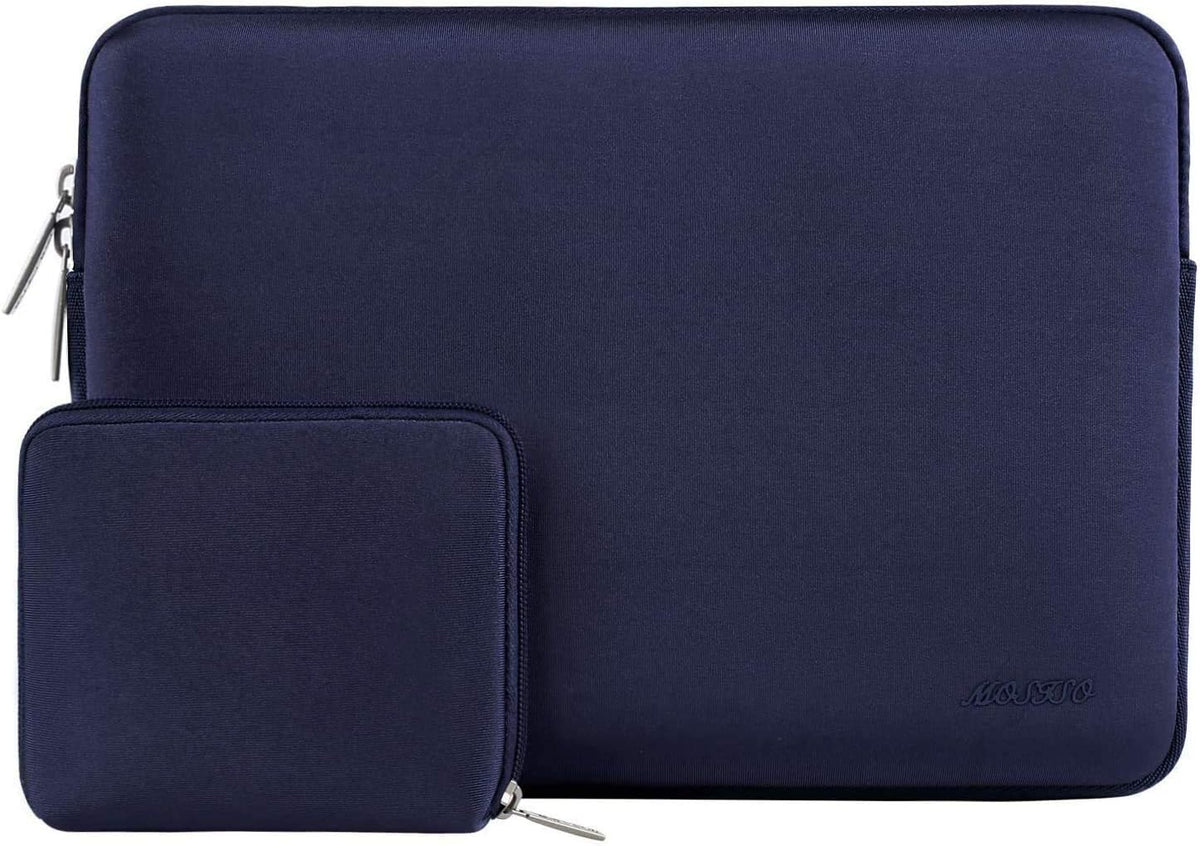 MOSISO Laptop Case 16 inch, 15-15.6 inch Laptop Sleeve Bag Compatible with MacBook Pro 16 inch, HP, Acer, Dell, Lenovo, ASUS Notebook, Neoprene Computer Sleeve Bag with Small Case, Navy Blue