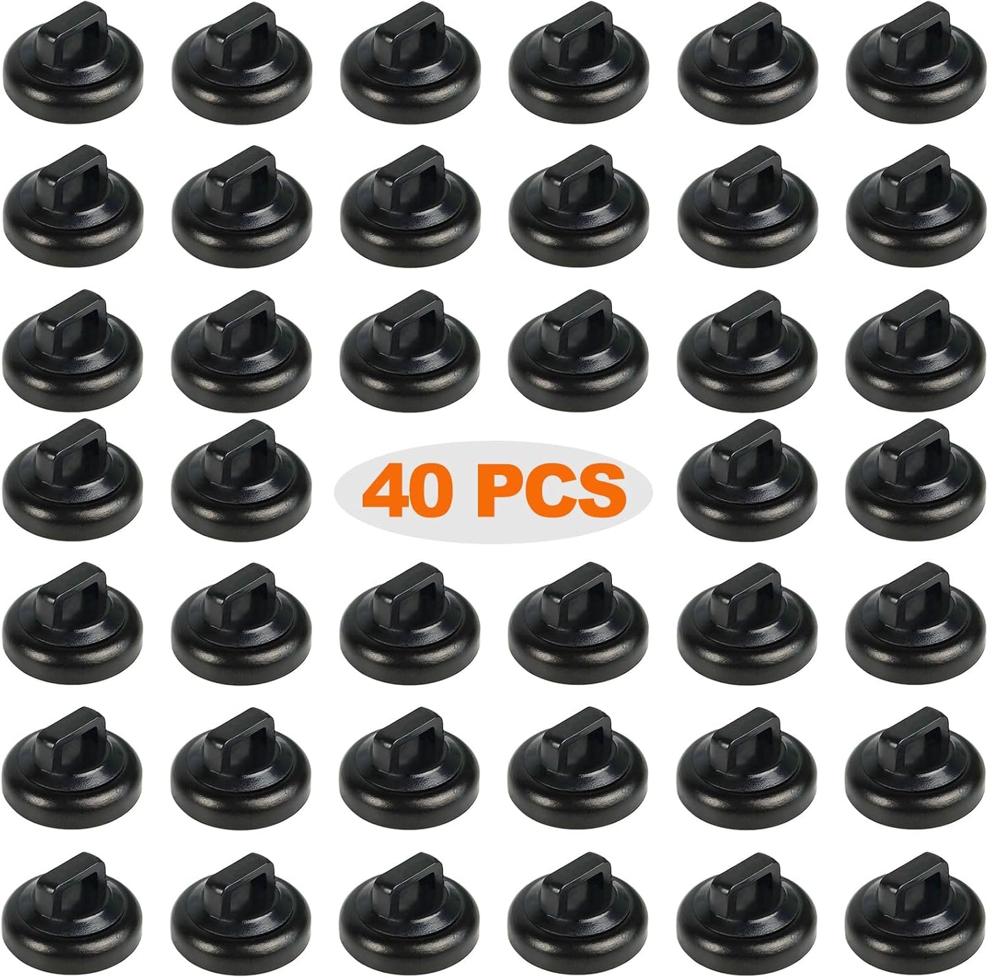 Magnet Zip Tie Mount Clips Magnetic Zip Ties Mount Base Holder Strong Wire Cable Holder Mount Wire Clips Management for Home Office Marine Electrical Wiring (D19 40 Pcs)