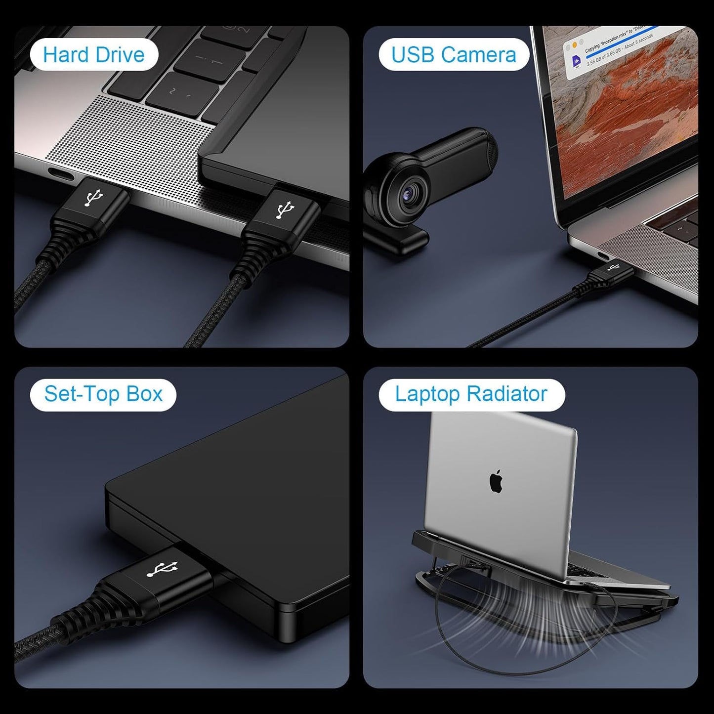 USB 3.0 A to A, 6 FT, Male to Male Cable Double End USB Cord Data Transfer Cord for External Hard Driver,DVD Player,Laptop Cooler,TV,Sound Bar,Monitor,USB3.0 Hub,Projector,Set Up Box,Printer,Camera
