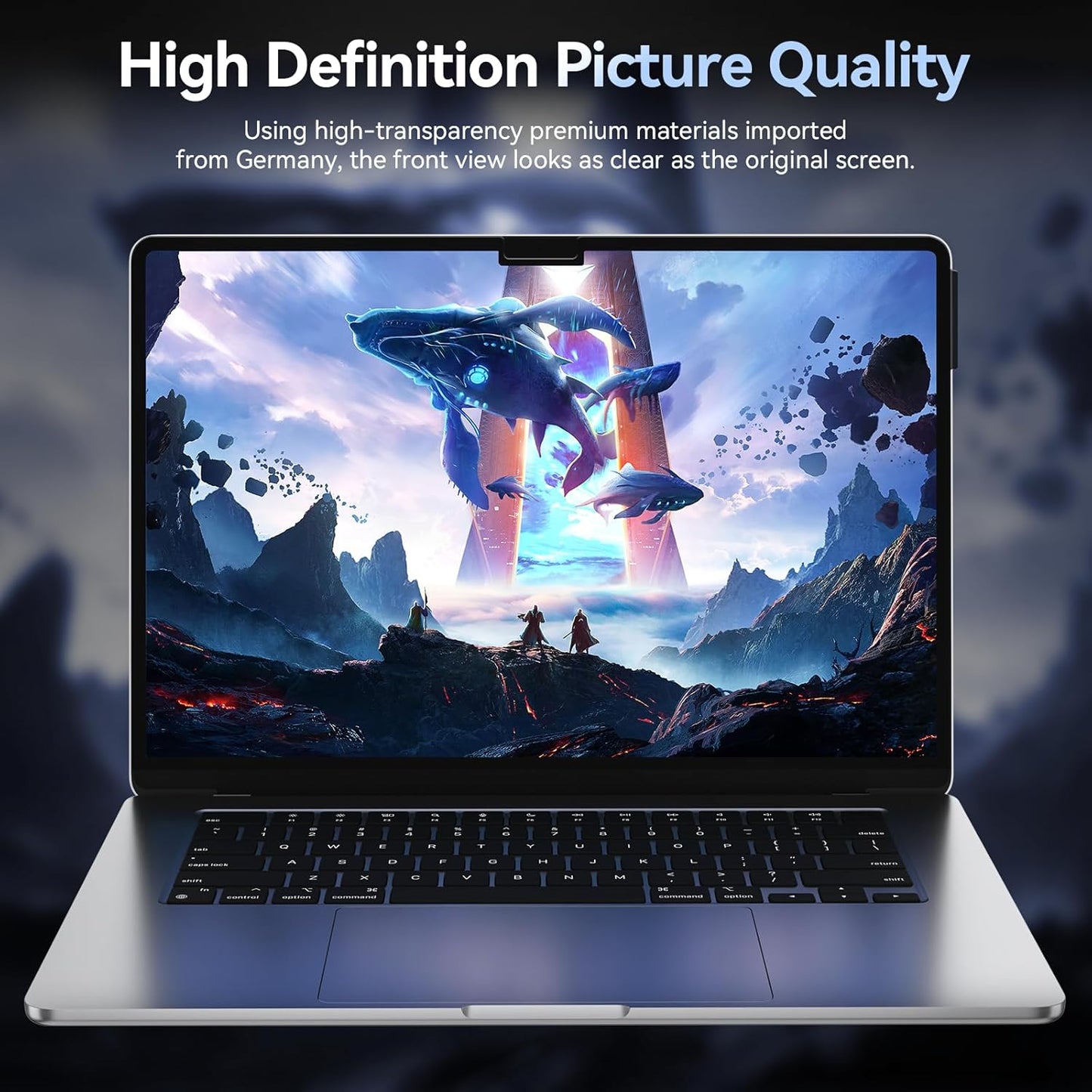 Privacy Screen Protector Compatible with MacBook Air M2 13.6 Inch (2022 Release), Easy On/Off Removable Anti Spy Blue Light Glare Shield Film Laptop Privacy Filter for Apple Mac Air 13" M2 (A2681)