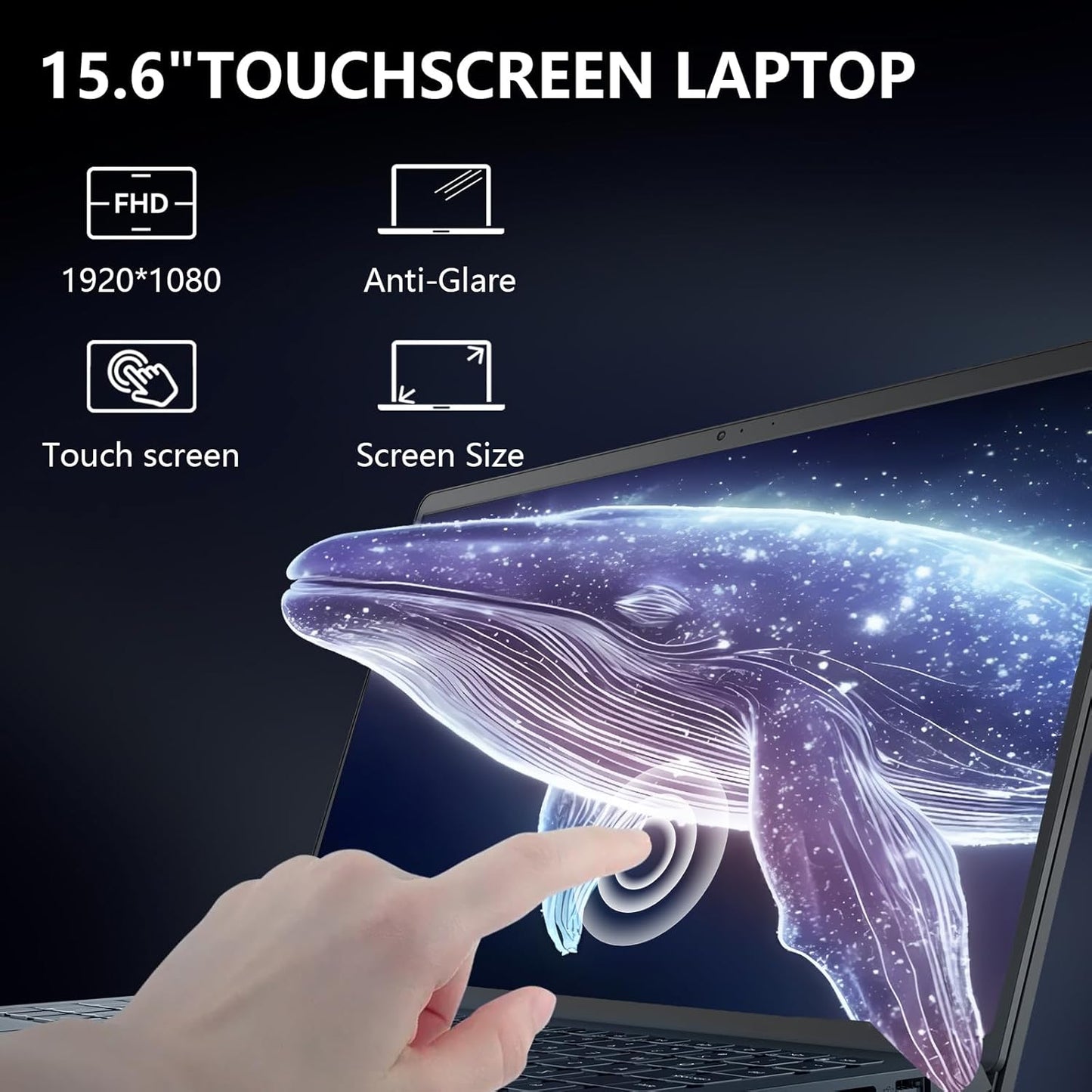 Dell 15.6" Touchscreen Laptop Computer, 16GB RAM, 0.75TB Storage (512GB SSD + 256GB Docking Station), Intel 10-Core i5-1334U (Beat i7-1250U), FHD Display, WiFi 6, Windows 11 Pro S, USB C to RJ45 Cable
