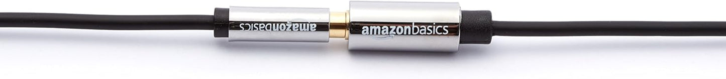 Amazon Basics 3.5mm Aux Jack Audio Extension Cable, Male to Female, Adapter for Headphone or Smartphone, 25 Foot, Black