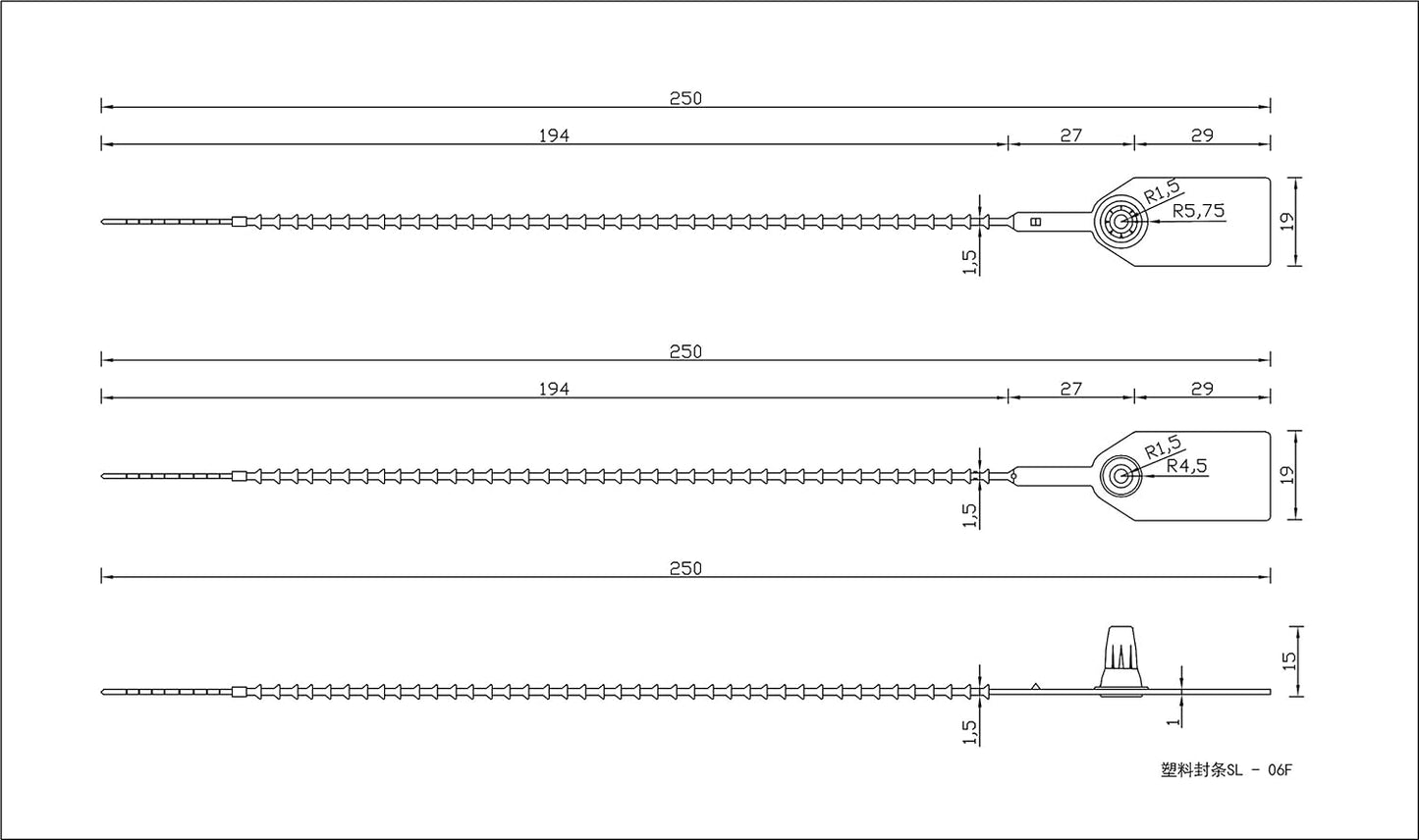 Leadseals(R) 100 Green Plastic Tamper Seals, Zip Ties for Fire Extinguishers Pull Tite Security Tags Numbered Disposable Self-Locking Tie 250mm Length