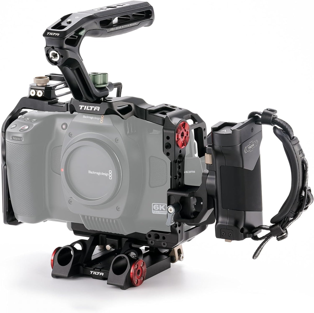 Tilta Advanced Kit for BMCC 6K | Includes Full Cage, Top Handle, Adv. Side Handle, Baseplate, and More | Compatible with Black Magic Design Cinema Camera 6K | Cold Shoe/Arri Rosette/NATO Rail