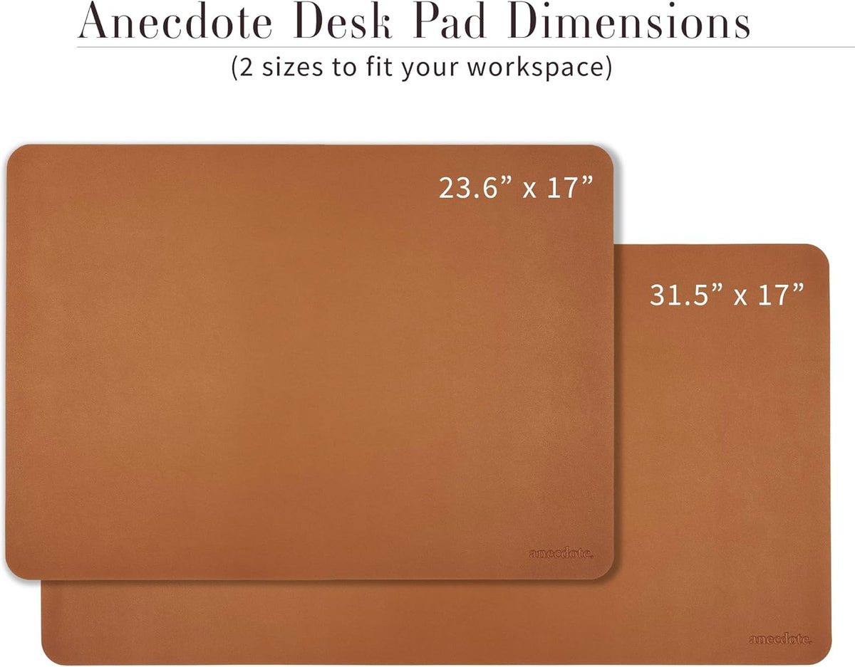 ANECDOTE Vegan Leather Desk Pad - 31.5"x17" Desk Mat for Your Office. This Quality Large Mouse Pad has Chic Elegance, Professional Look & Satisfying Touch - The Perfect Leather Mouse Pad for You!