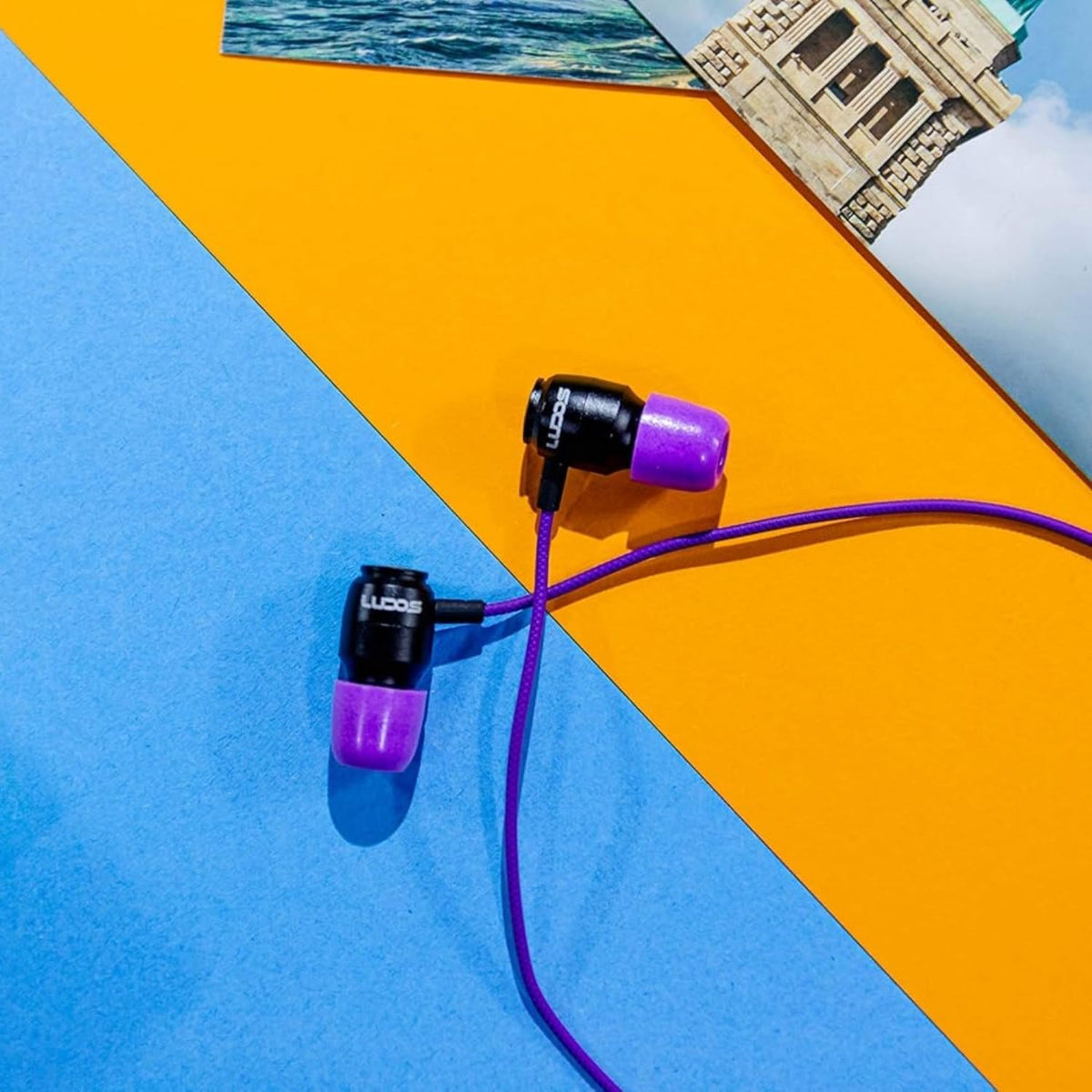 LUDOS Clamor USB C Headphones for iPhone 16 15 Pro Max Plus iPad Pro, 5 Years Warranty, USB-C Earbuds for Samsung Galaxy S24 S23 Ultra S22 S21 FE S20 A55 A54 A53, USB Type C Earphones - Purple