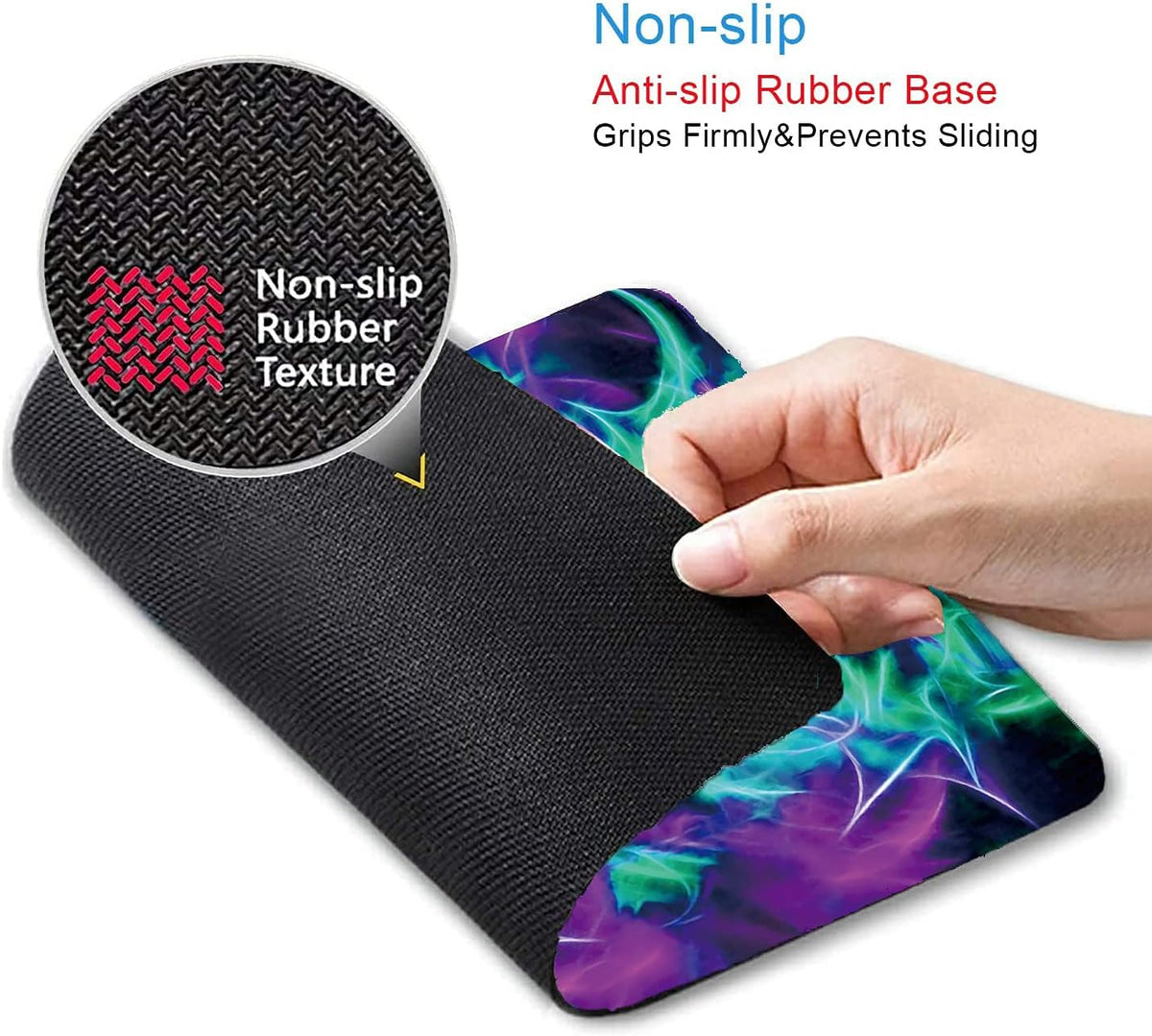 Lotus Mouse Pad Non-Slip Rubber Base Gaming MousePads for Computers Laptop Office,Cute Mouse Pads with Designs for Women,9.5"x7.9"x0.12" Inch(240mm x 200mm x 3mm)
