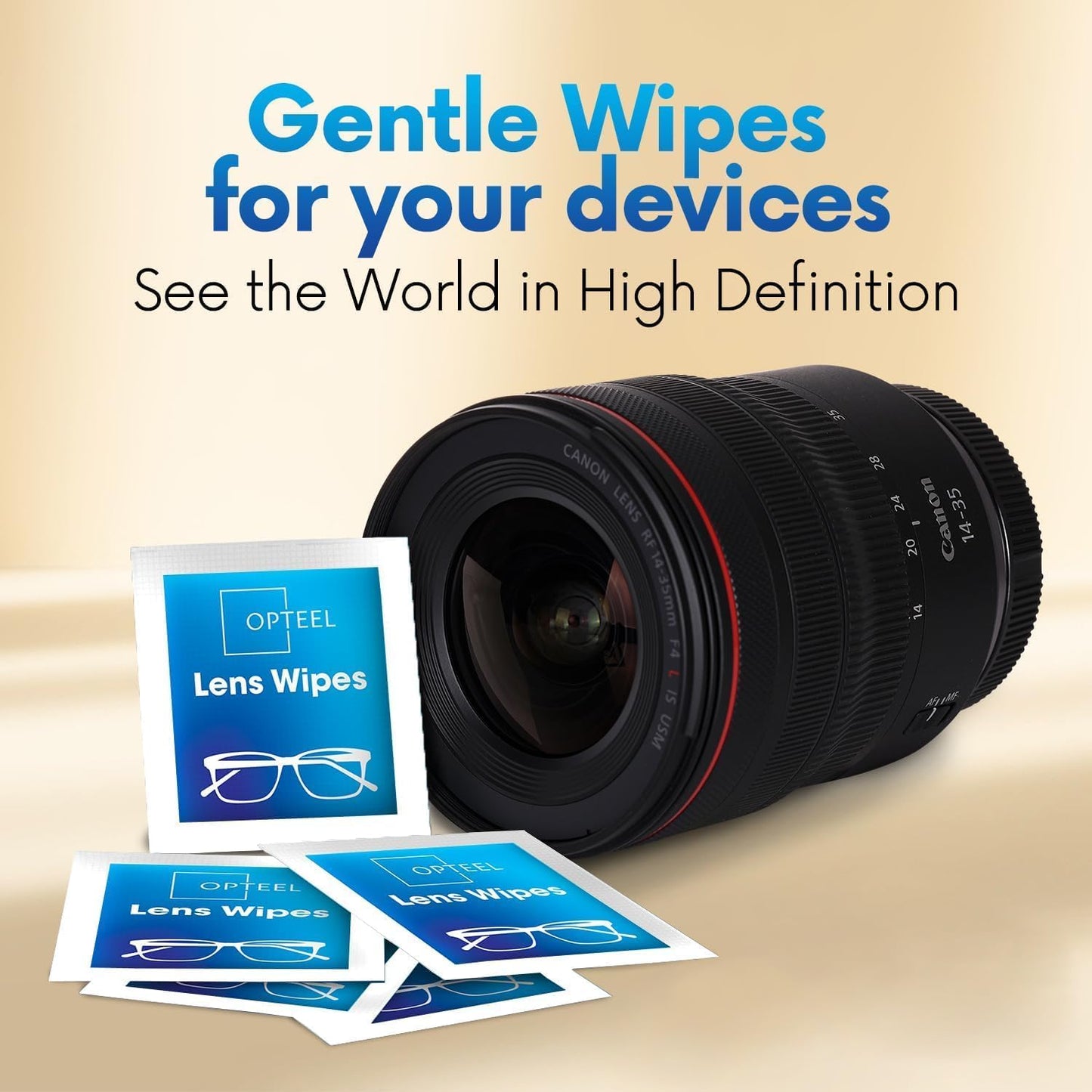 Lens Wipes for Eyeglasses - Case of 3000 (6X 500/Boxes) Pre-moistened Lens Cleaning Wipes - Scratch-Free Streak-Free Cleaner for Camera Lenses, Sunglass, Phone, Tablet and Computer Screens