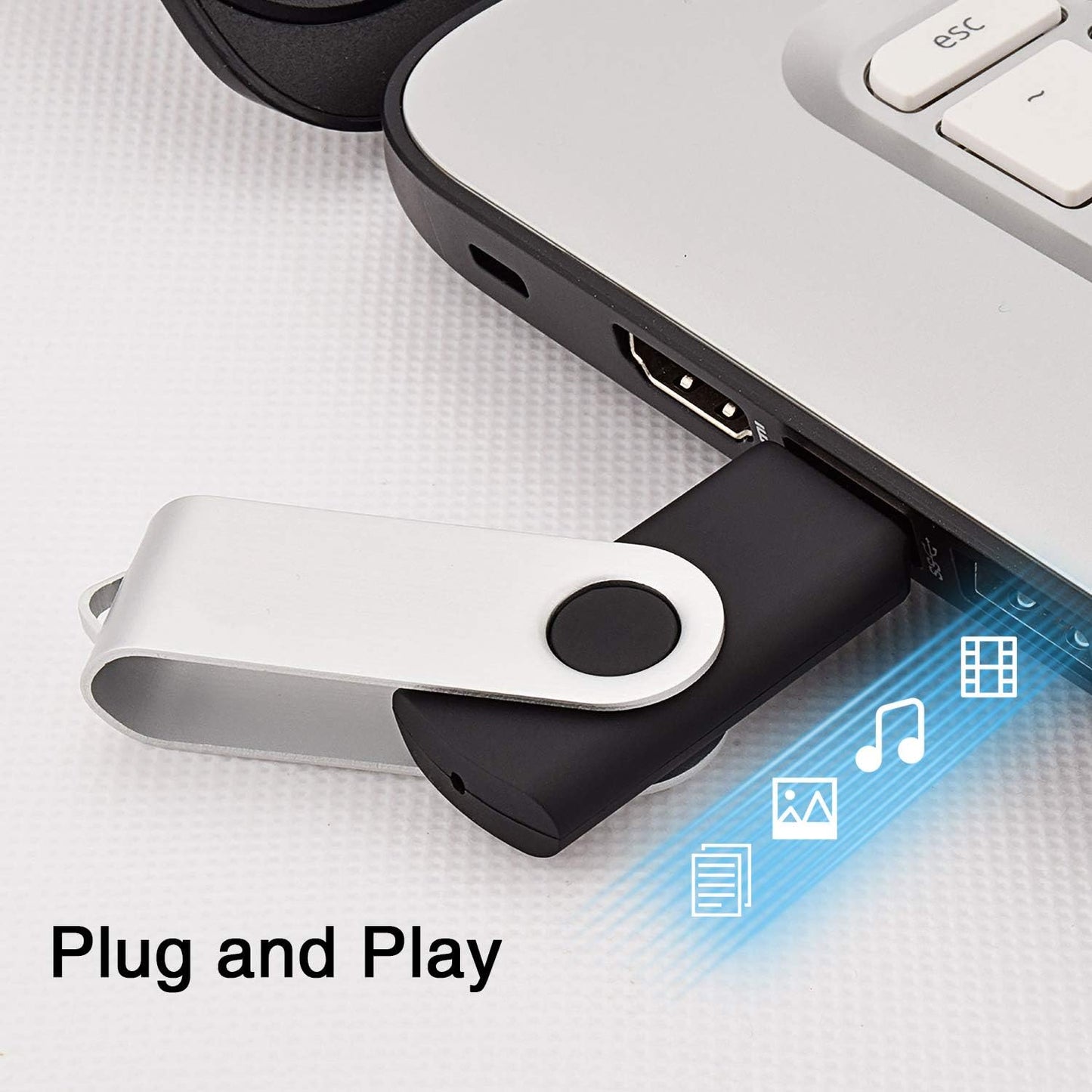 2 GB Flash Drives KOOTION 20 Pack USB 2.0 Flash Drives Wholesale Memory Stick Thumb Drives Jump Dive, Black