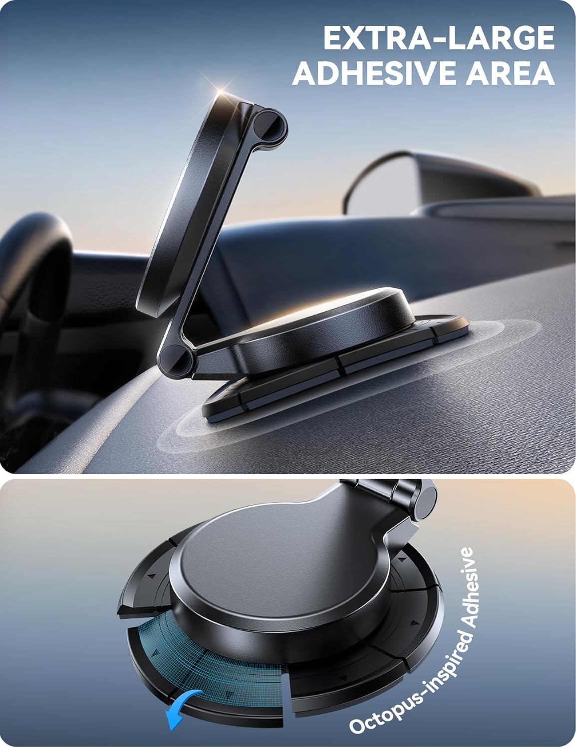 JOYROOM for MagSafe Car Mount Charger, [All-Metal] 15W Fast MagSafe Car Charger, Hands Free Magnetic Phone Holder for Car Dashboard for iPhone 16 Pro Max Plus/iPhone 15 14 13 12 Pro Max Plus, Black