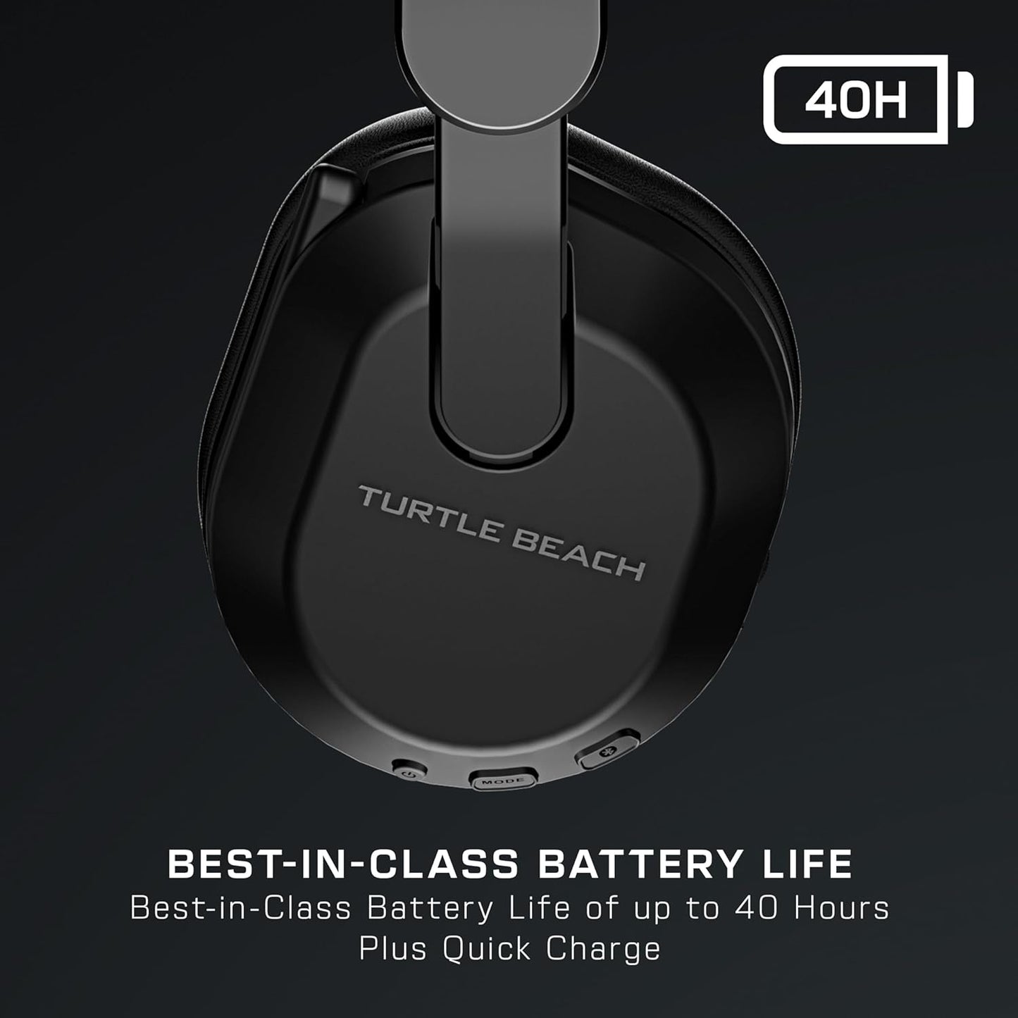 Turtle Beach Stealth 500 Wireless Amplified Gaming Headset for PC, PS5, PS4, & Mobile – 40-Hr Battery, Bluetooth, Memory Foam Cushions, Flip-to-Mute Mic, EQ Presets, Companion App – Black