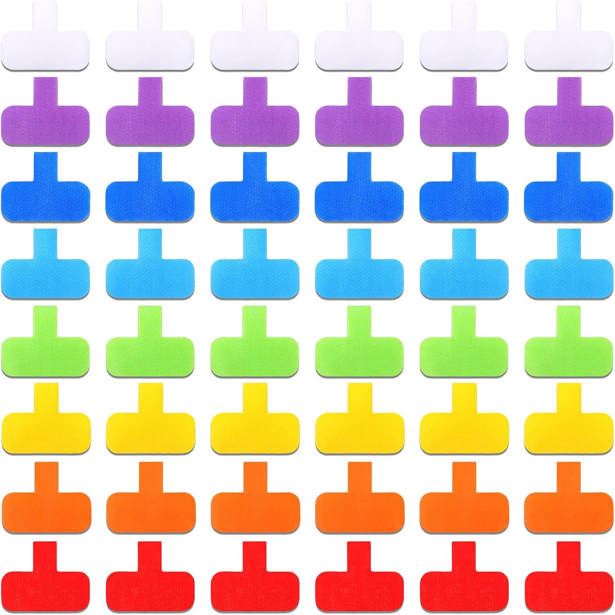 80 Pieces Self-Adhesive Cable Labels Multi-Color Cord Wire Labels, Nylon Writable Oval Tags, Hook and Loop Wire Tags for Cable Management, Computers and More
