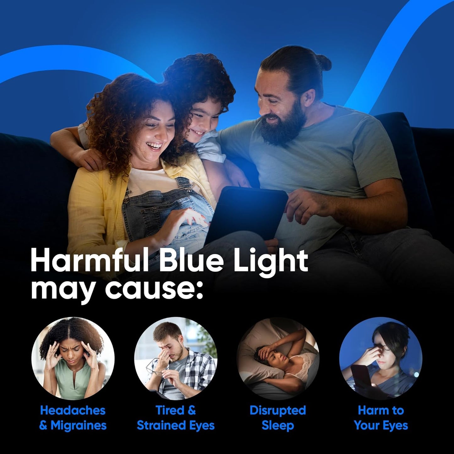 Ocushield Anti Blue Light Tempered Glass Screen Protector for iPhone 16 Pro (6.3") - Protect Your Eyes, Reduce Migraines & Improve Sleep