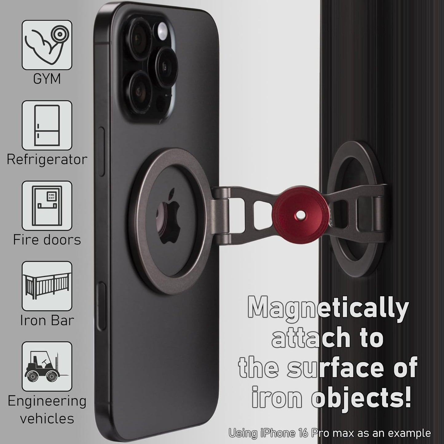 Magnetic Phone Stand with Fidget Spinner | Double Side Holder Ring for iPhone 12/13/14/15/16 and Magsafe Case | Stress Relief Toy | Portable Desk & Gym Accessory for Home Office Travel