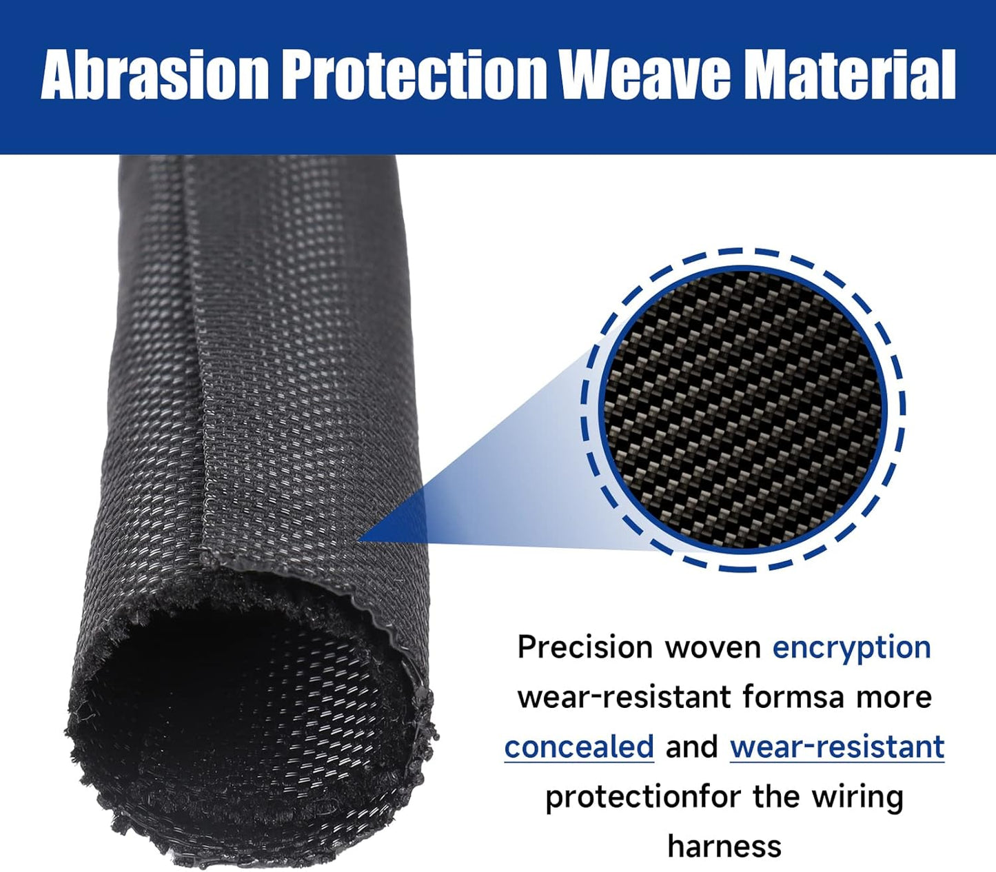 Automotive Wire Sheathing Split Wire Loom Braided Mesh Woven Cable Sleeve for Wires/Cable Cord Protector (1/4" - 150 Feet)