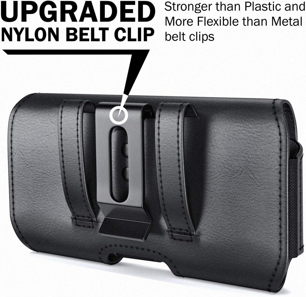 DeBin Case for Galaxy S25 S24 5G S23, S22, S21, S20, S10, S9, A10e, A01, Note 10, Cell Phone Belt Holster Clip Pouch Holder Cover (Fits Samsung with Case on) Black