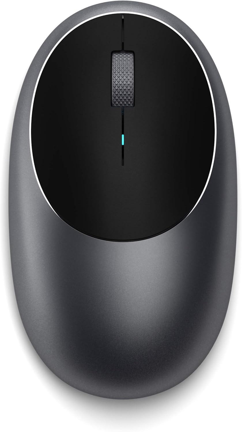 Satechi M1 Wireless Bluetooth Mouse, USB-C Rechargeable, Compact & Portable, for Mac/Windows, Compatible with M4/M3/M2 MacBook, Pro, Air/iMac/iPad Pro, iPhone 16/15/14 & More - Space Gray