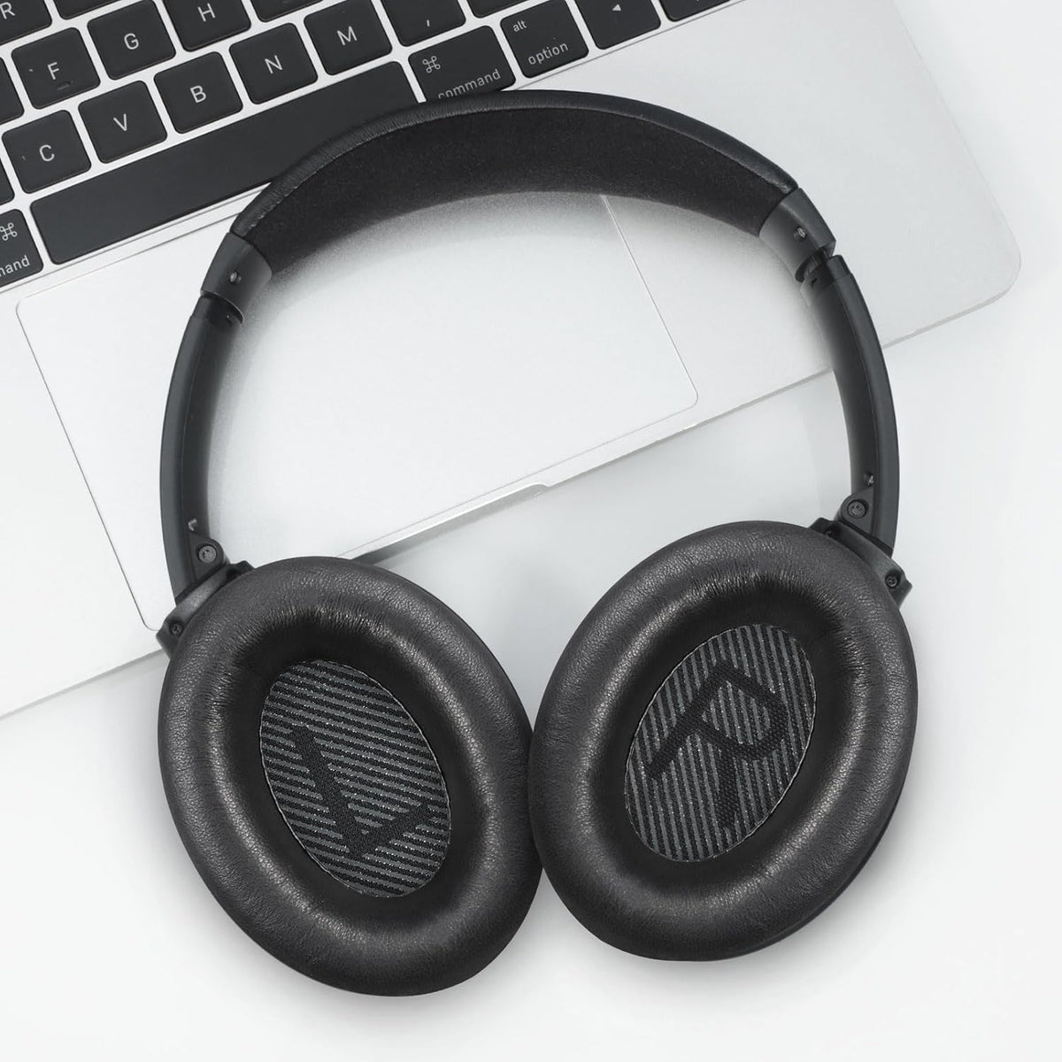 Headphones Replacement Ear Pads, Sheepskin Ear Cushions for Bose QuietComfort 35 (QC35) Improved Durability, Ear Pads Cushions with High-Density Foam, Thickness and Sound Isolation - Black