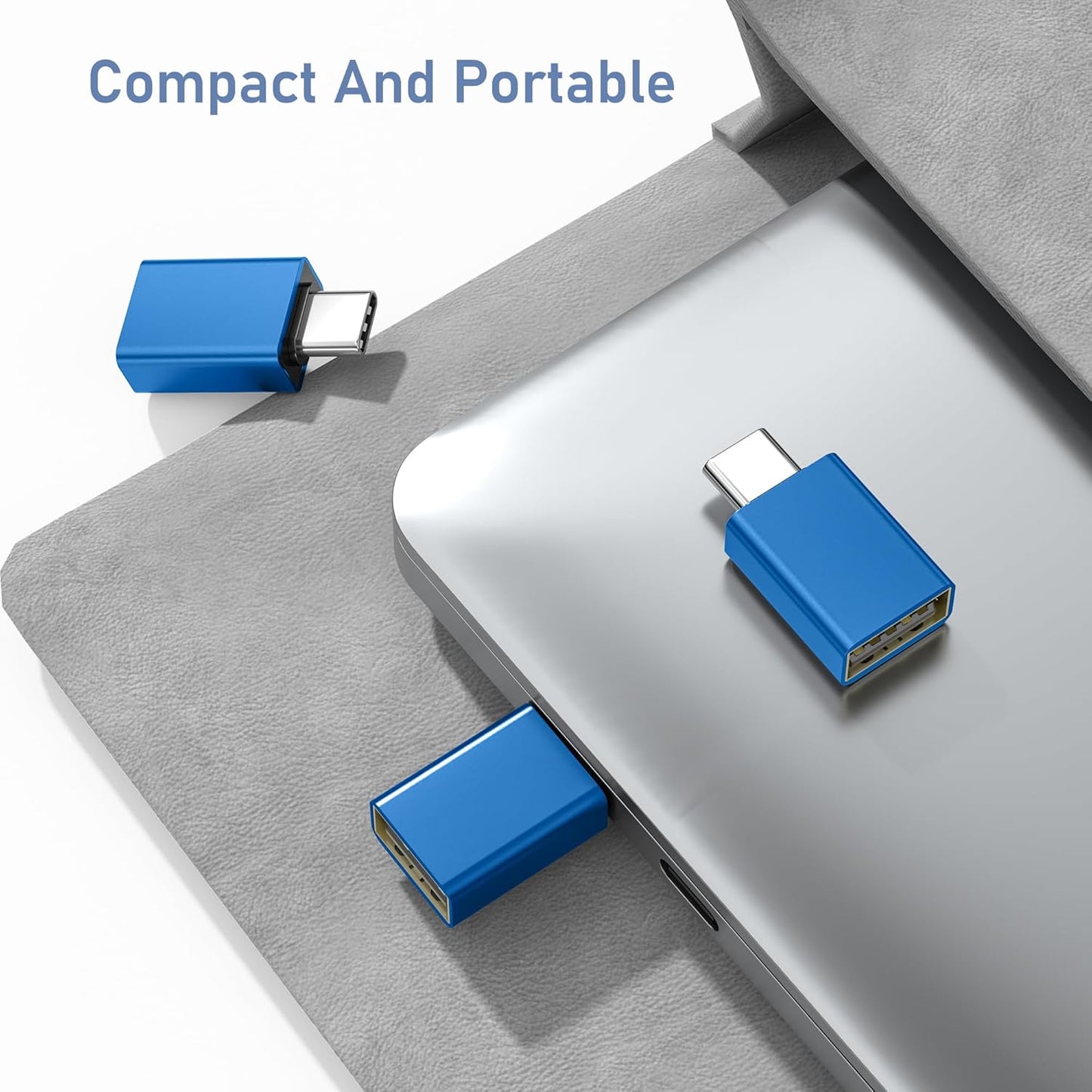 Basesailor USB C to USB Adapter 3Pack,USBC Male to USBA 3.0 Female OTG Adapter,Type C Thunderbolt 3/4 Converter for iPhone 16 15 Max,MacBook Pro Air,Mac,iPad,Microsoft Surface,Samsung Galaxy S25