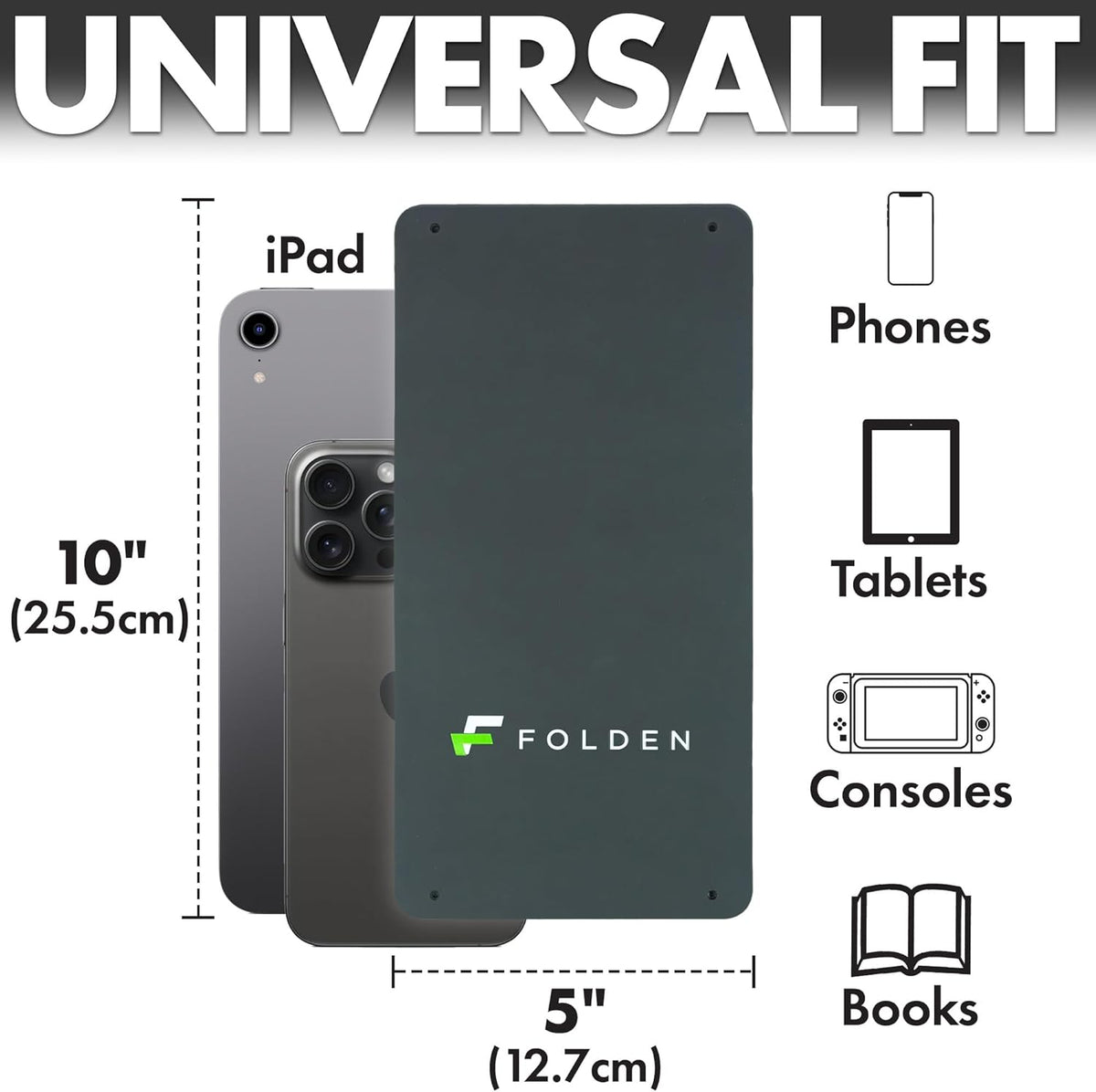 Folden Airplane Phone Holder, Flexible Tablet and Cell Phone Holder, Folding Cellphone Stand for Desk, Bed, Office, Treadmill - Airplane Accessories Long Flight Travel - Plane Essentials (Silicone)