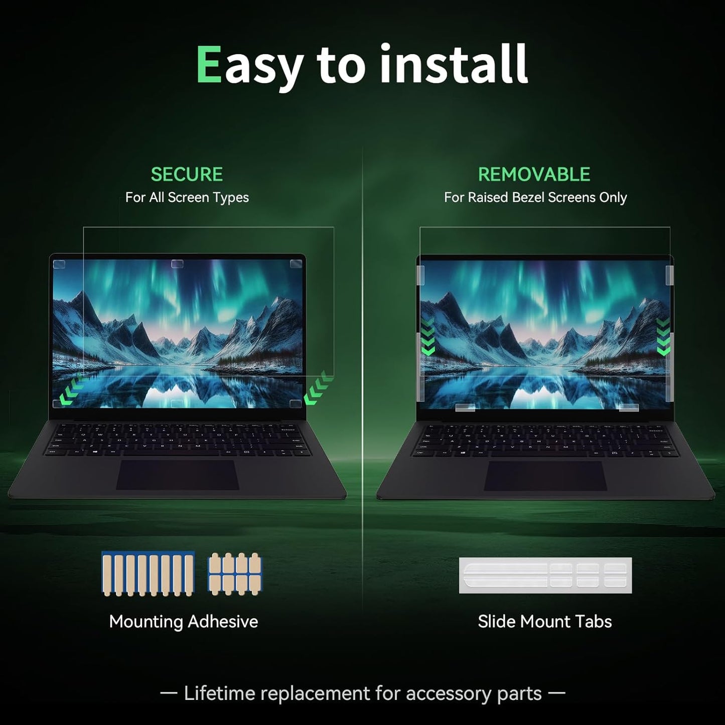 Laptop Privacy Screen 13.3 Inch-16:10 Aspect Ratio Anti-Glare Blue Light Film Computer Monitor Protector, Bubble-Free shield Removable 13in Filter for Lenovo HP Acer Asus Thinkpad Envy Xps