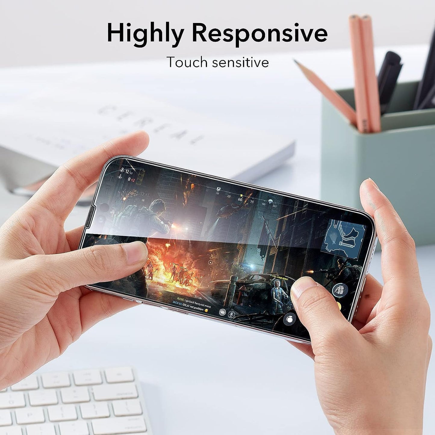 ESR 3 Pack for iPhone 14 Pro Max Screen Protector, [9H Hardness] [Military Grade Shatterproof] Tempered Glass Film with Easy Installation Tool, HD Clear, Scratch Resistant