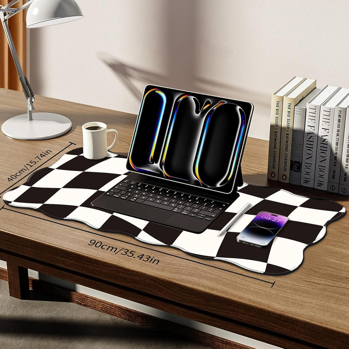 Galdas Gaming Mouse Pad XXL XL Large Long Extended Big Mousepad Non-Slip Rubber Keyboard Mouse Pad with Stitched Edges for Laptop Home Office (35.43x15.75x0.08 Inch)