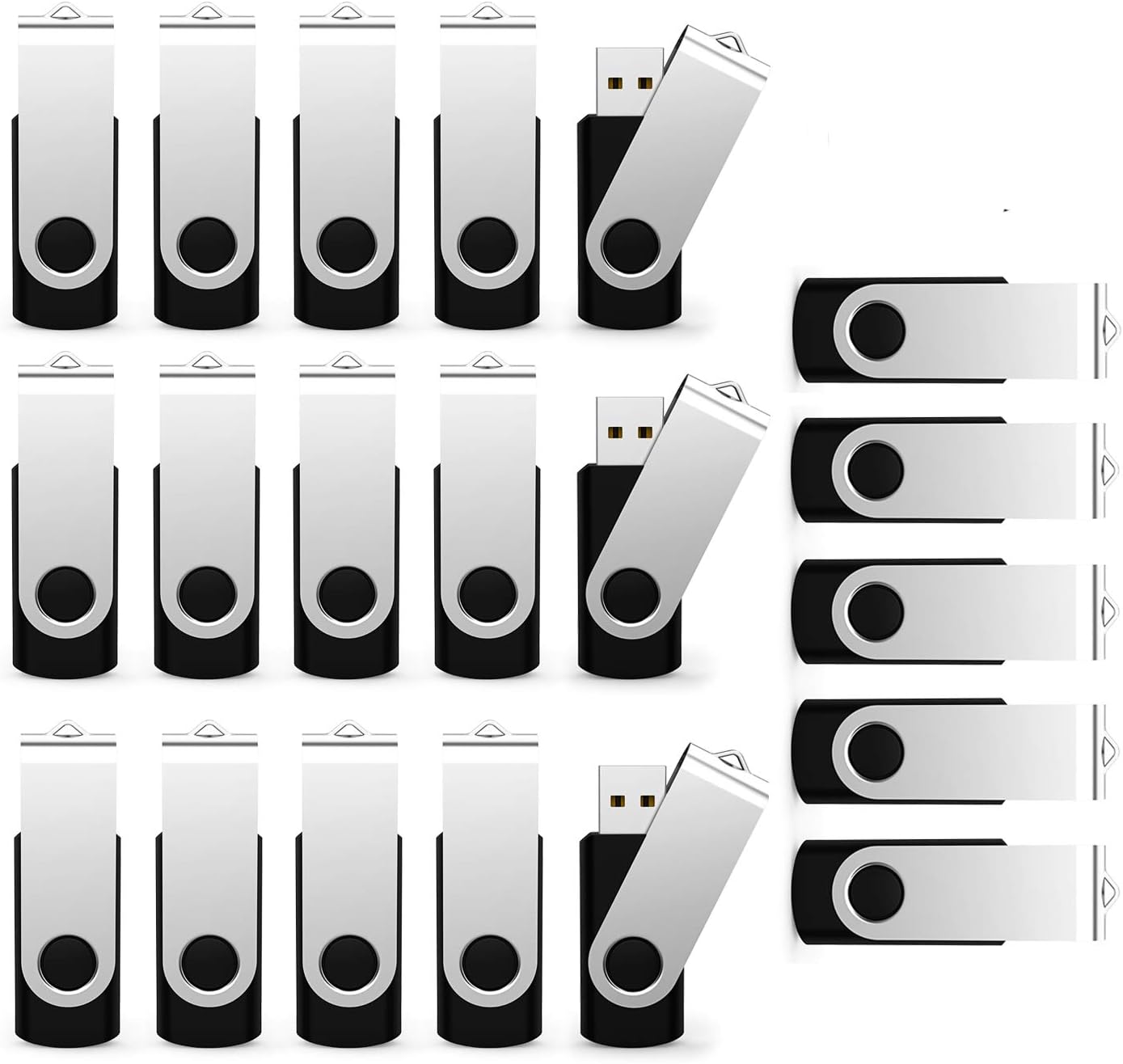 USB Flash Drive 256MB 100 Pack, Bulk USB 2.0 Thumb Drives Swivel Memory Stick Jump Drive Pen Drive,256MB 100 Pieces