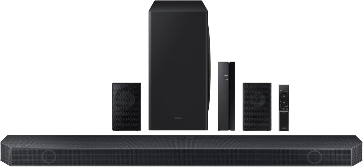 Samsung HW-Q910D 9.1.2 ch Soundbar w/Dolby Audio, Surround Sound Expansion, Adaptive Sound, Wireless Subwoofer, 2024