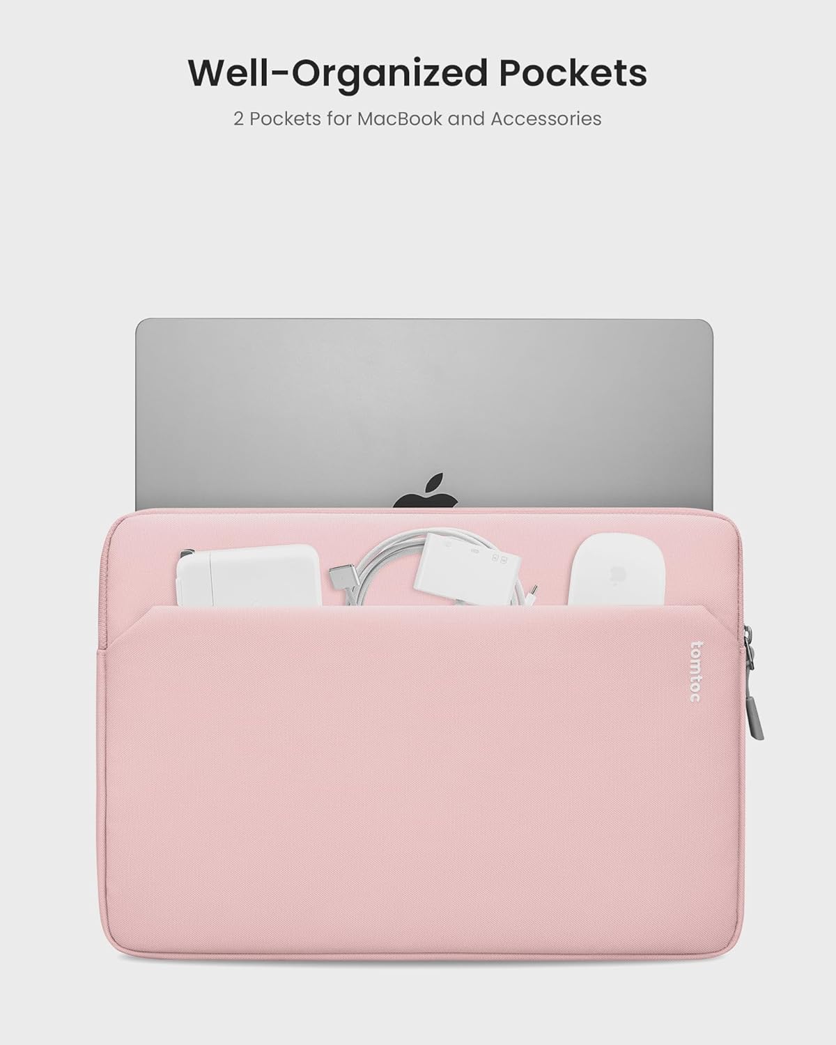 tomtoc Slim Laptop Sleeve for 14-inch MacBook Pro M4/M3/M2/M1 Pro/Max 2024-2021, Water-Resistant Protective Case for 13.8 Inch Surface Laptop AI PC, Accessory Bag