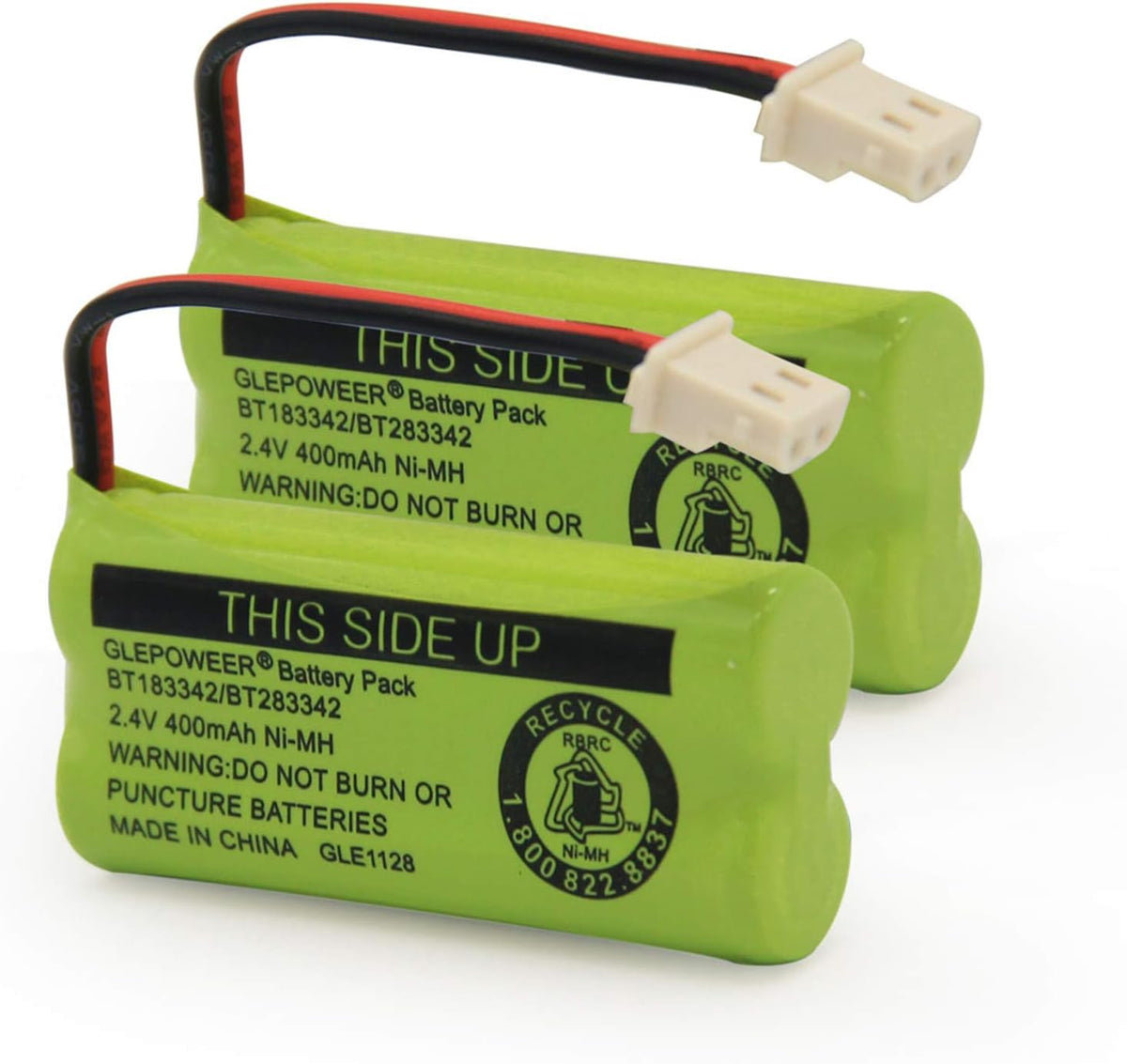 BT183342/BT283342 2.4V 400mAh Ni-MH Battery Pack, Also Compatible with Cordless Phone Batteries BT166342/BT266342 BT162342/BT262342 CS6709 CS6609 CS6509 CS6409 EL52100 EL50003(2 Pack)