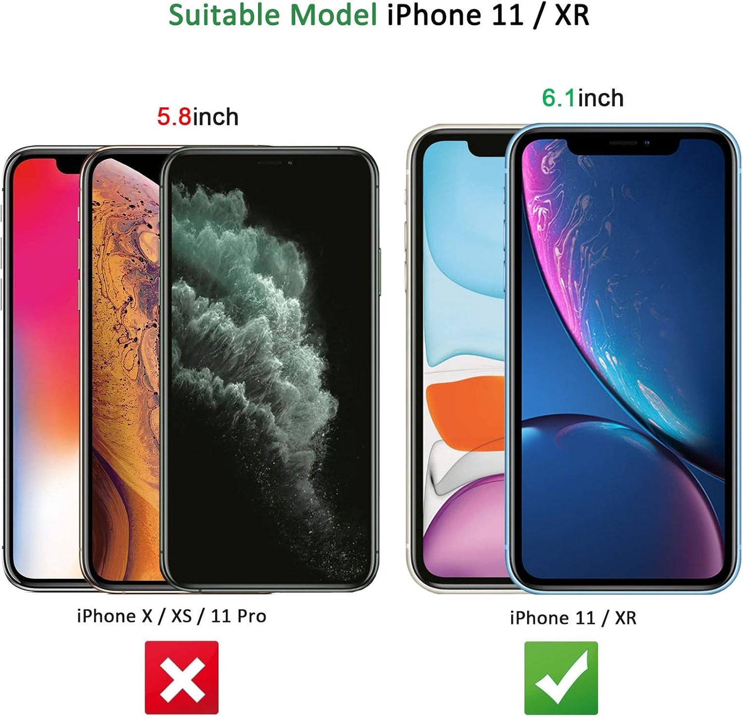 NEW'C 3 Pack Designed for iPhone 11 and iPhone XR Screen Protector (6.1"), Enhanced Tempered Glass Protection, Case Friendly Anti Scratch Bubble Free Ultra Resistant
