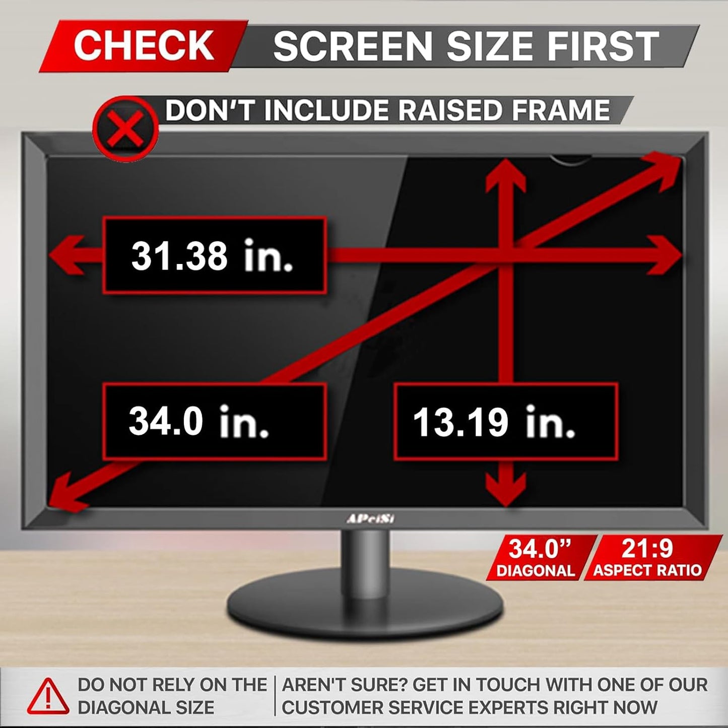 34 Inch Privacy Screen Filter for 21:9 Ultrawide Curved Monitor | Privacy Shield | Anti-Glare | Anti-Blue light Protector | Eye Protection | Computer Security Private Filter
