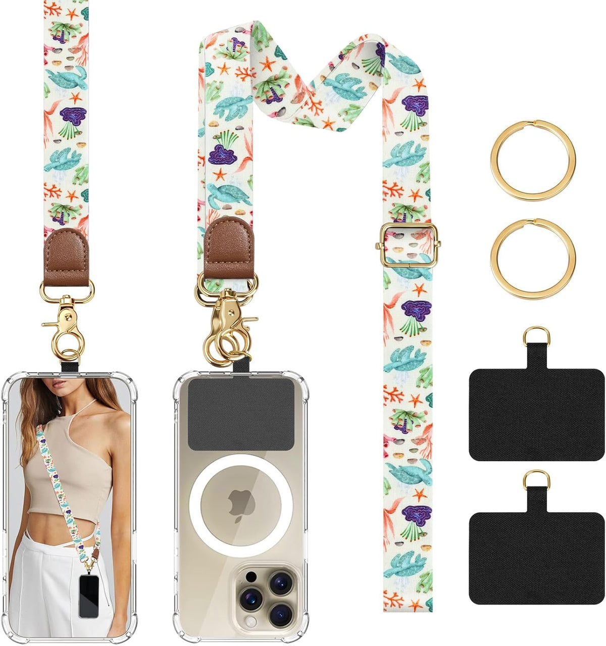 TiMOVO Phone Lanyard Crossbody Wrist Strap, Adjustable Anti-Theft Strap for Smartphone Case