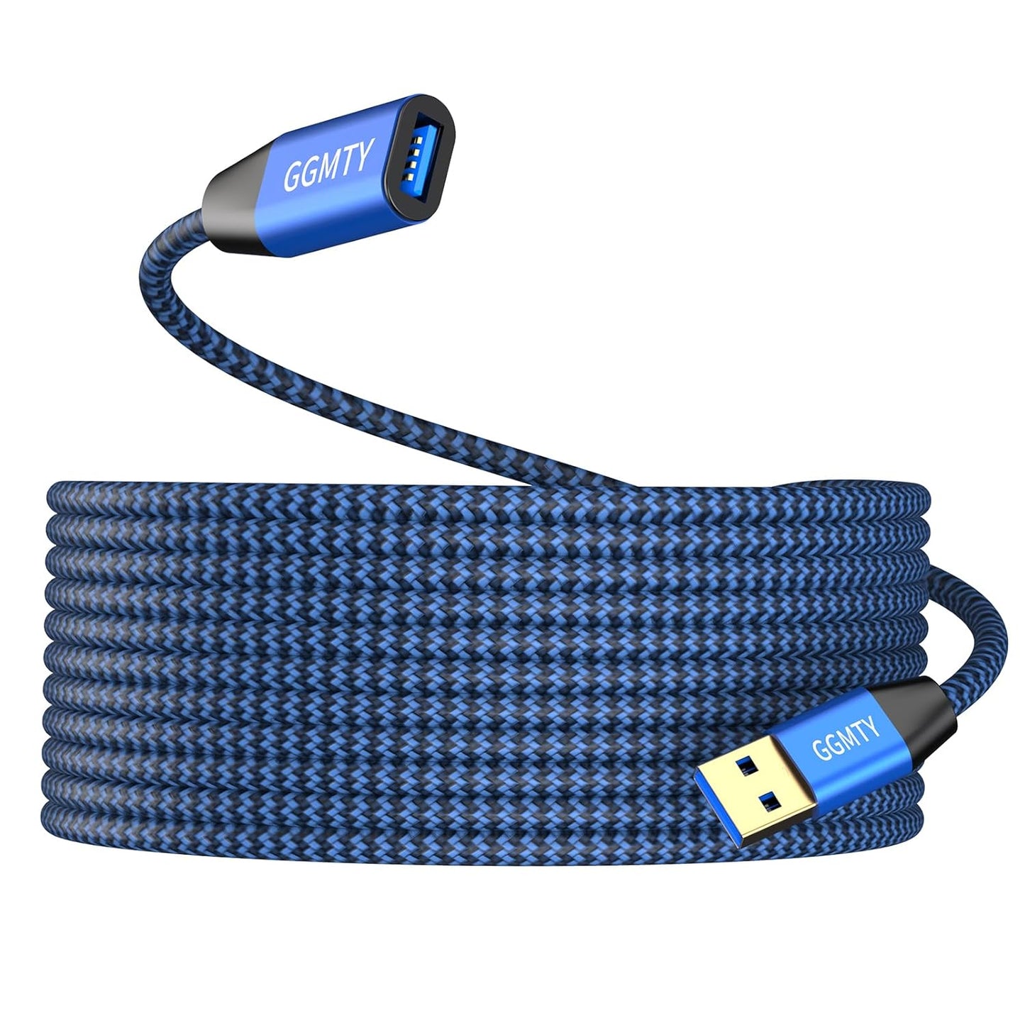 USB 3.0 Extension Cable 3ft(2 Package), Type A Male to Female Extension Cord Durable Braided Material High Data Transfer Compatible with USB Keyboard,Mouse,Flash Drive, Hard Drive,Printer