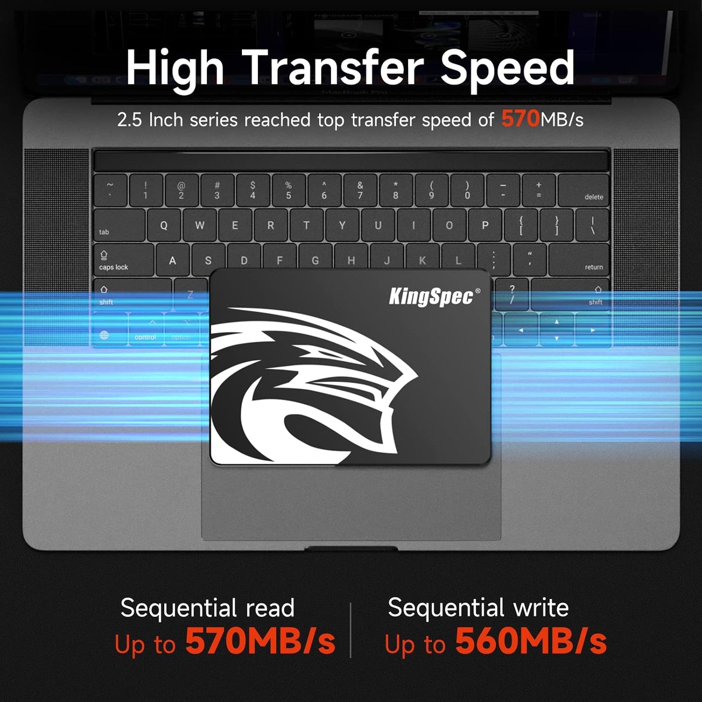 KingSpec 1TB 2.5 SSD SATA III Internal - 550MB/s Read, 520MB/s Write with 3D NAND Flash, for Laptop & Desktop PC Upgrade