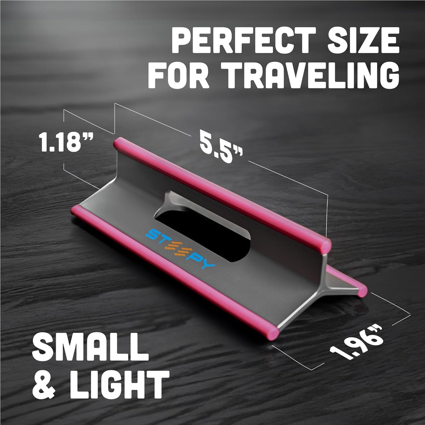 Steepy Adjustable Laptop Stand - 3 Height Computer Stand for Desk - Portable Laptop Riser