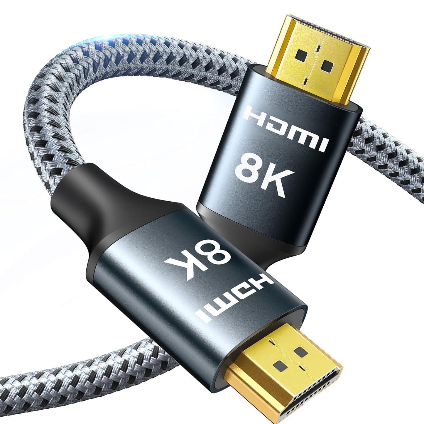 ARISKEEN 8K HDMI Cable 17 FT, 48Gbps High Speed HDMI 2.1 Cable, 8K 60Hz, 4K 120Hz 144Hz Braided HDMI Cord - 17 Feet