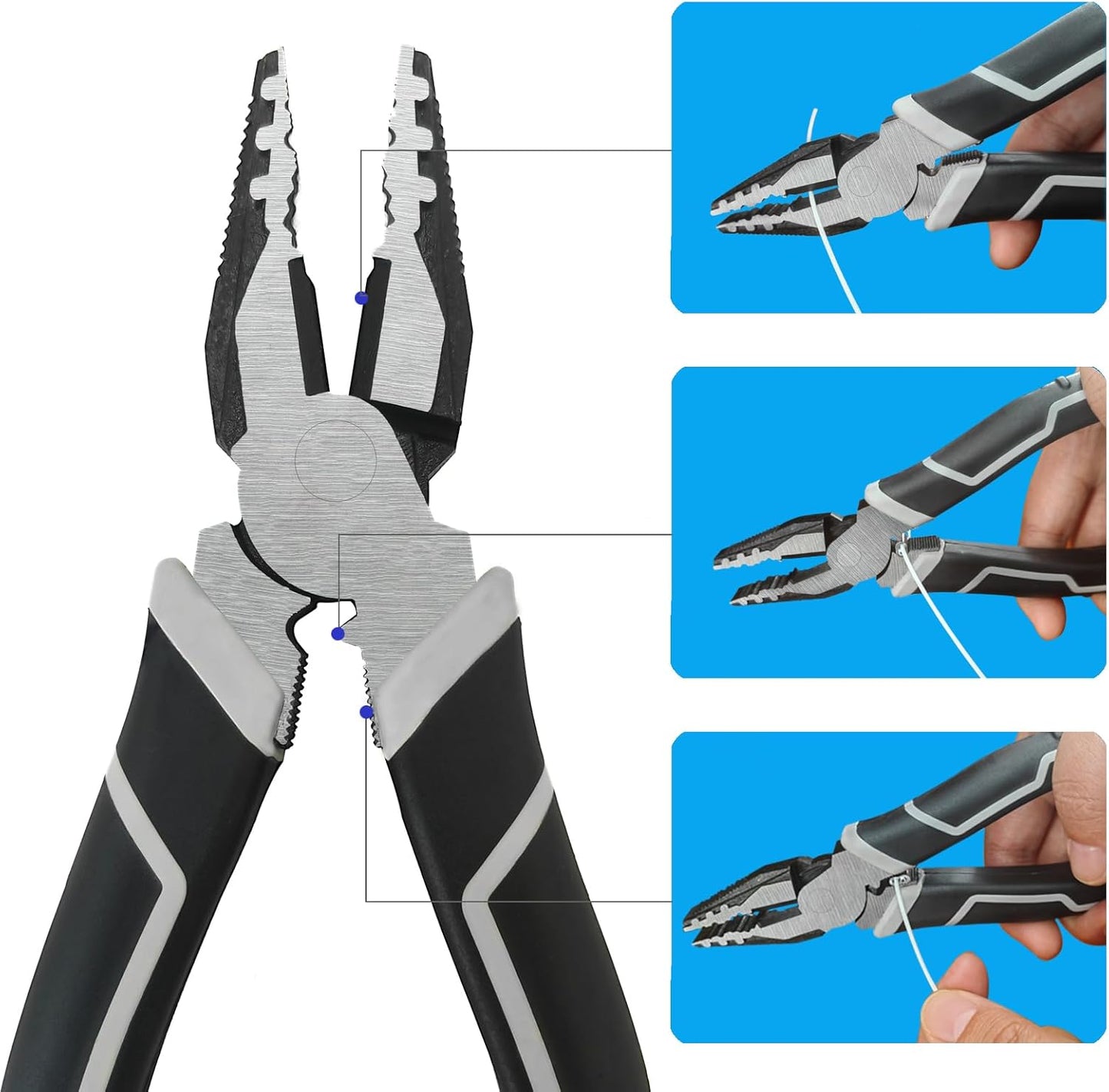 Cable Tethers 15 Pack with Crimping Tool (12 Inches, White), Adjustable Security Cable Look, Universal DIY Adapter Tethering Ties Kit for Computer Cord, Pre-Assembled, Tamper-Resistant