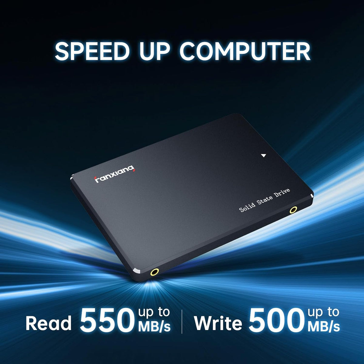 S101 250GB SSD SATA III 6Gb/s 2.5" Internal Solid State Drive, Read Speed up to 550MB/sec, Compatible with Laptop and PC Desktops(Black)