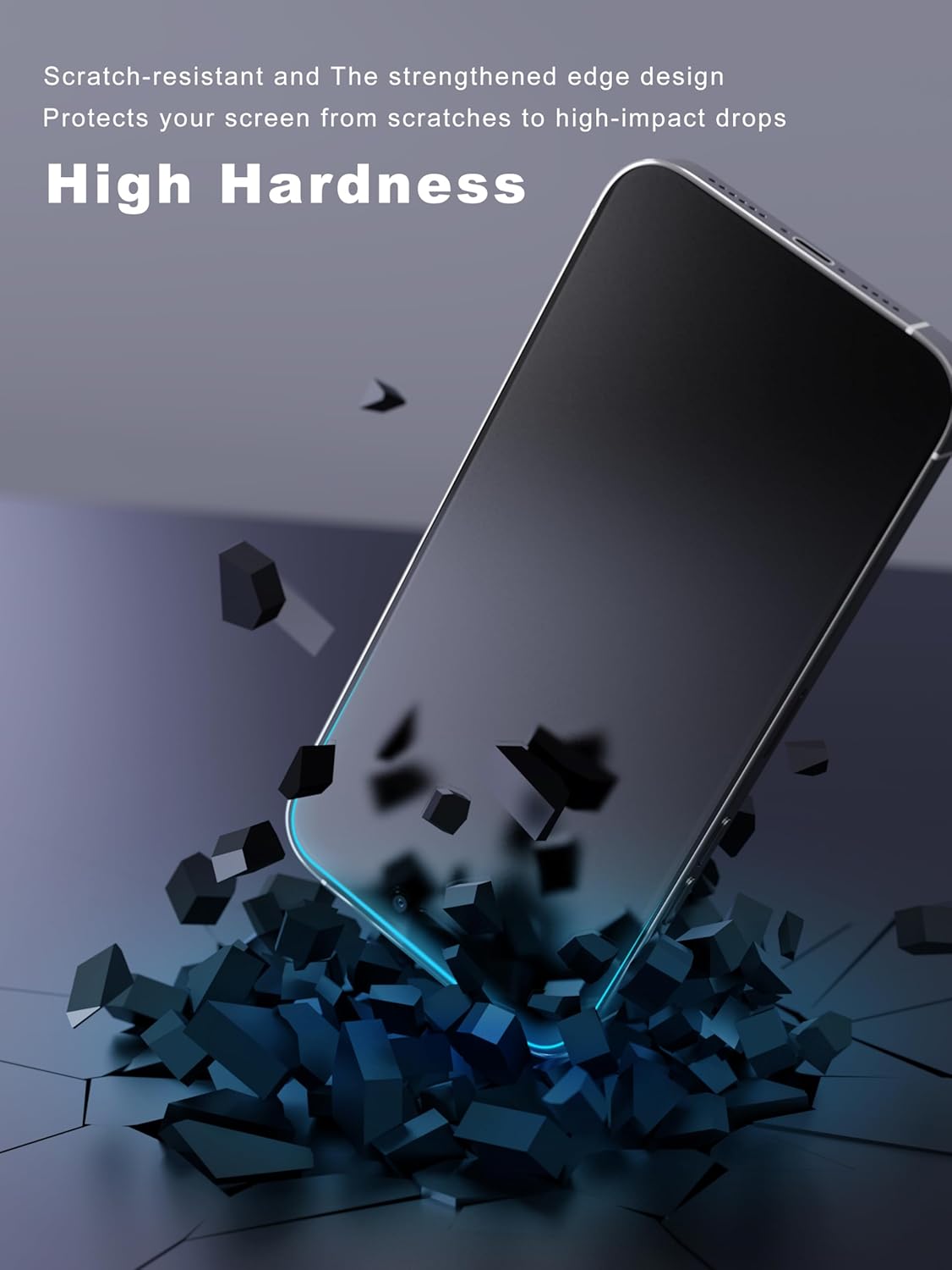 2 Pack Matte Screen Protector for iPhone 15-6.1 inch, Anti-Fingerprint & Anti-Glare Screen Protector Tempered Glass Easy Installation