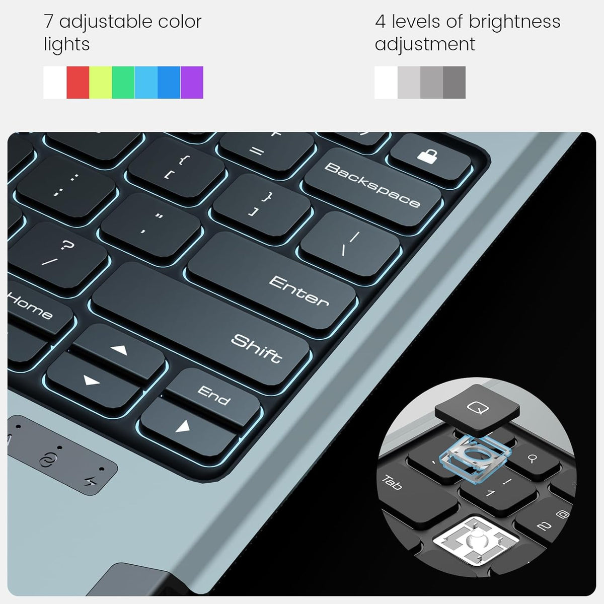 Nillkin Carry Go Backlit Keyboard Case for iPad Air M3 iPad Pro 12.9 (3rd/4th/5th/6th Generation) with Handle,for iPad Air 13 inch M2 Detachable Keyboard Case with Trackpad,Kickstand,Great Typing