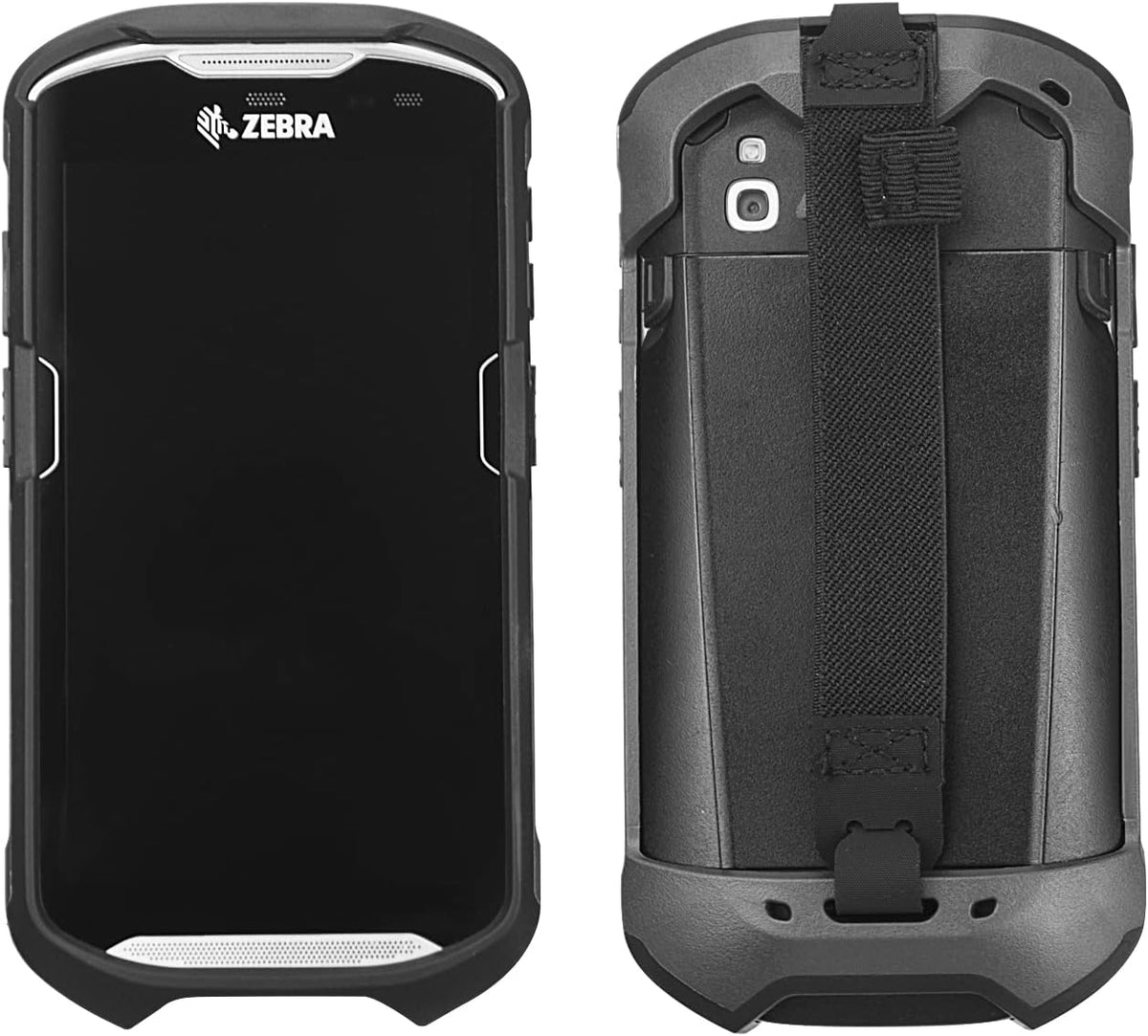 Protective Cover Case Rugged Boot with Hand Strap for Zebra TC51 TC52 TC56 TC57 TC510K,Case for Handheld Barcode Touch Mobile Computer,Scanner Accessories(Black)